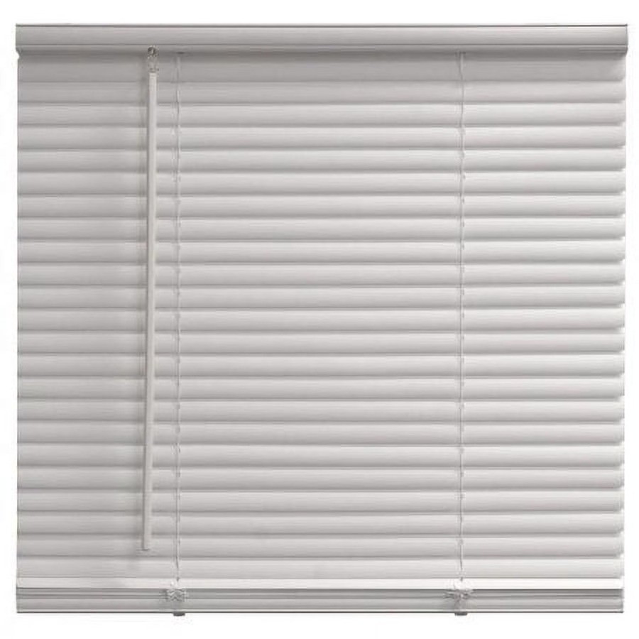 Cordless Vinyl Light Filtering Mini Blinds Window Shade White 23 Inch Width by