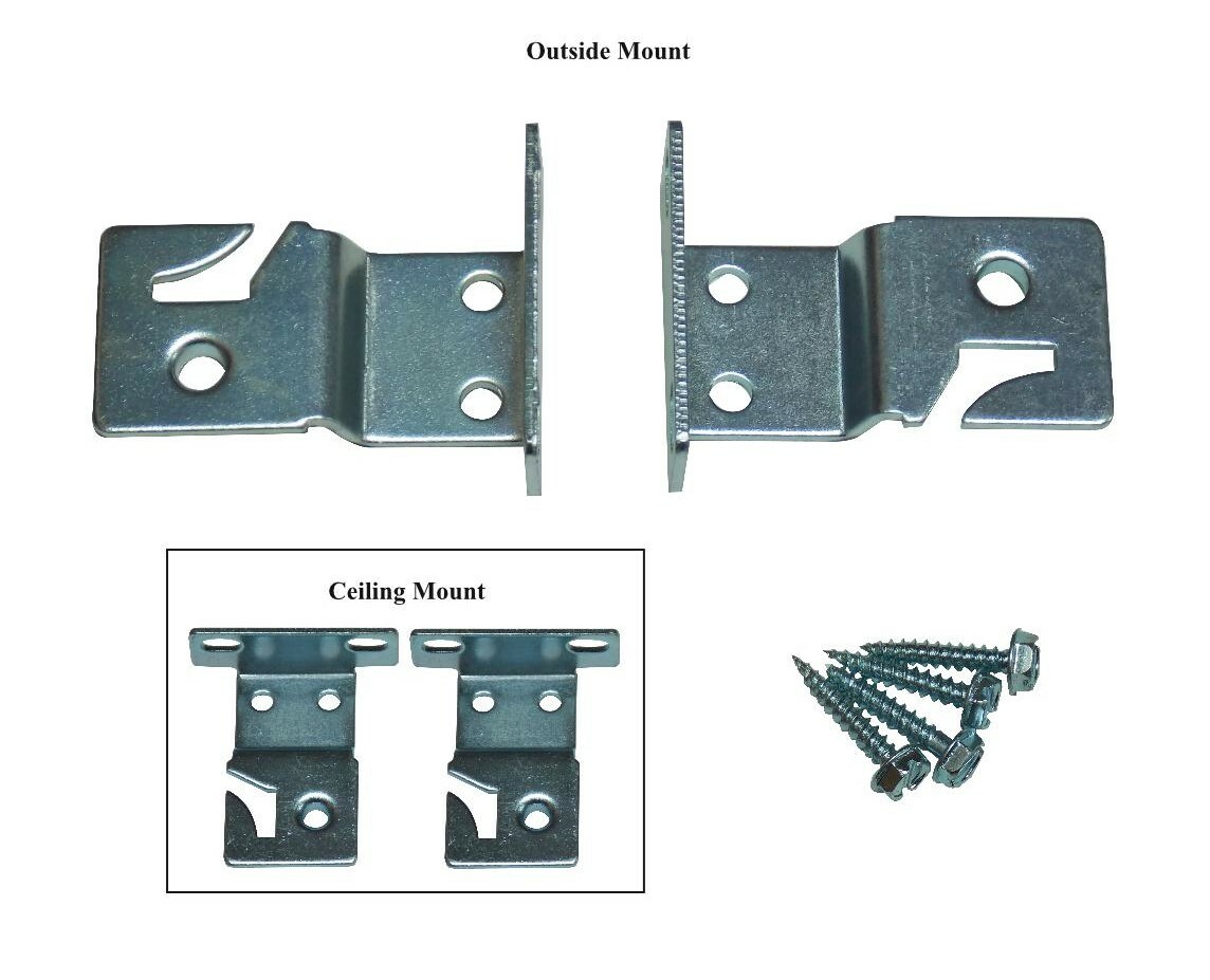 UNIVERSAL MOUNT BRACKETS for Roller Window Shades with a METAL Roller (1-Pair)
