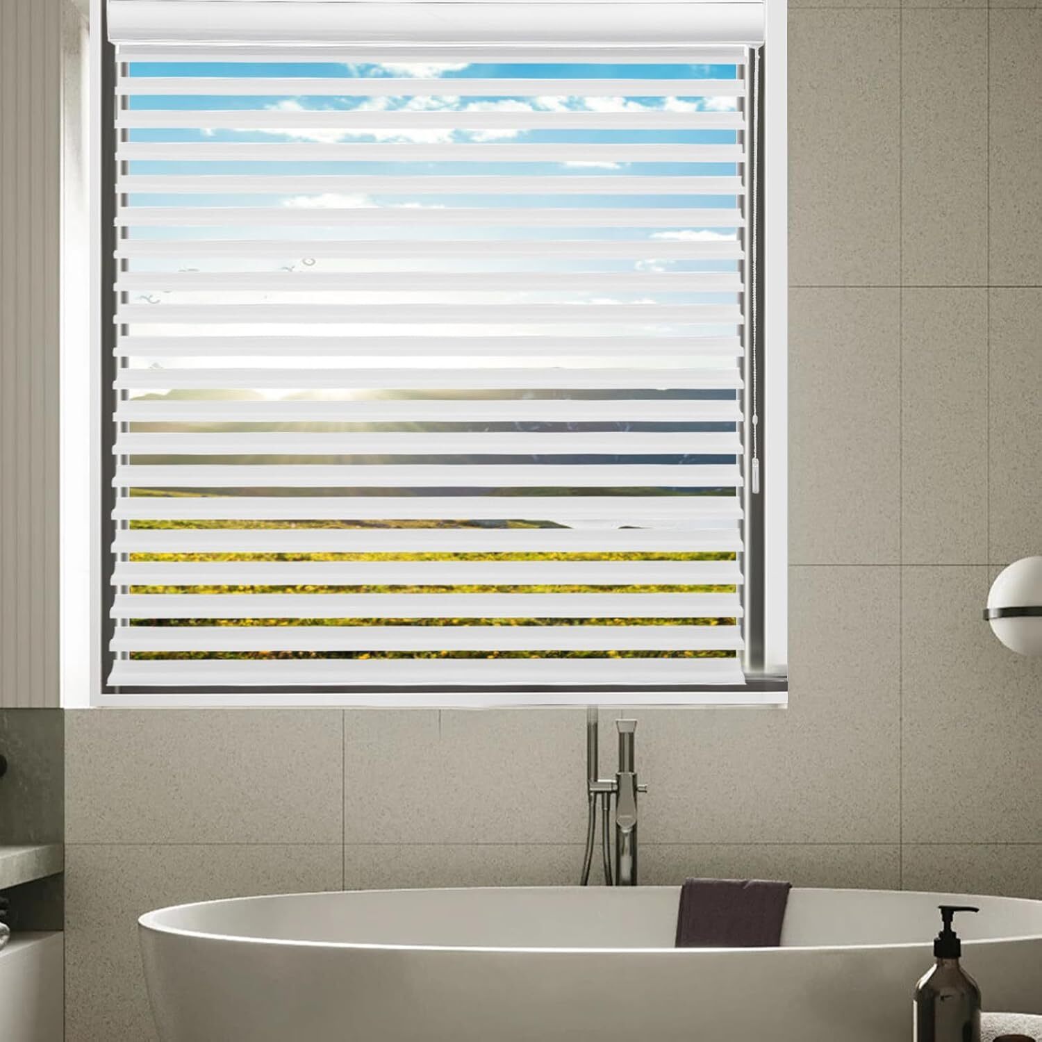 Changshade CUSTOM Corded Window Blinds Light Filtering Shades Shangri-La Shades