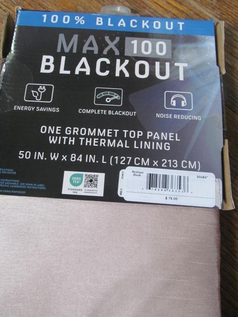 Max 100 Blackout Grommet Top Panel with Thermal Lining Campbell 50in W x 84in L