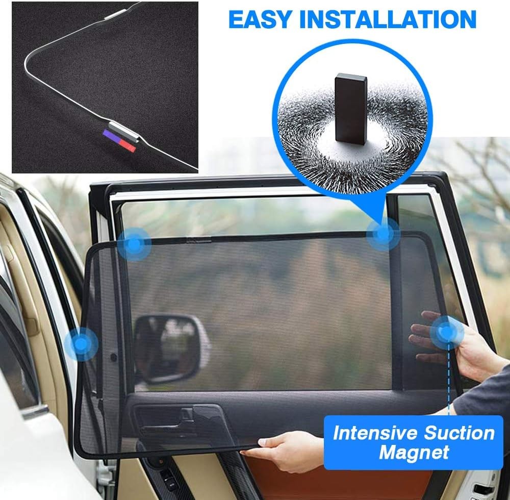 Powerty Custom Fit for Side Window Shade Toyota RAV4 19+ RAV4, black
