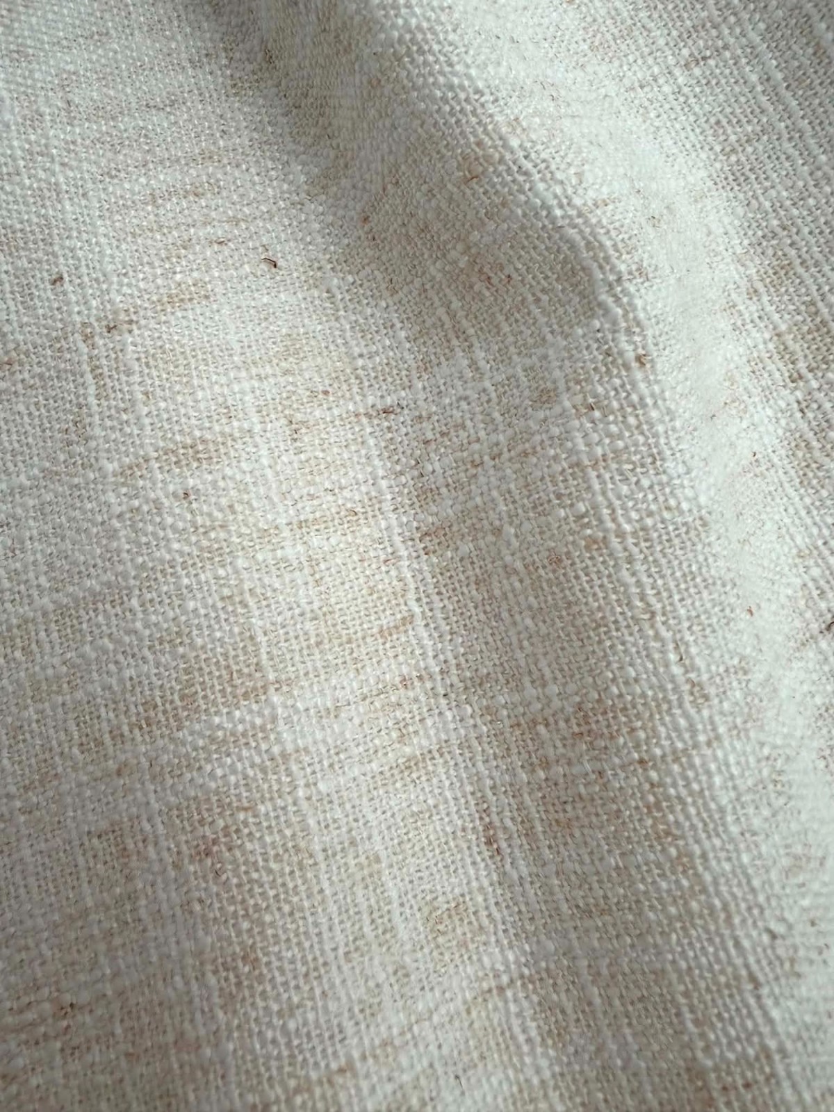 1 Pinch Pleat Panel Liz Linen Curtains Two Pages 52 X 96 BEIGE WHITE with Hooks