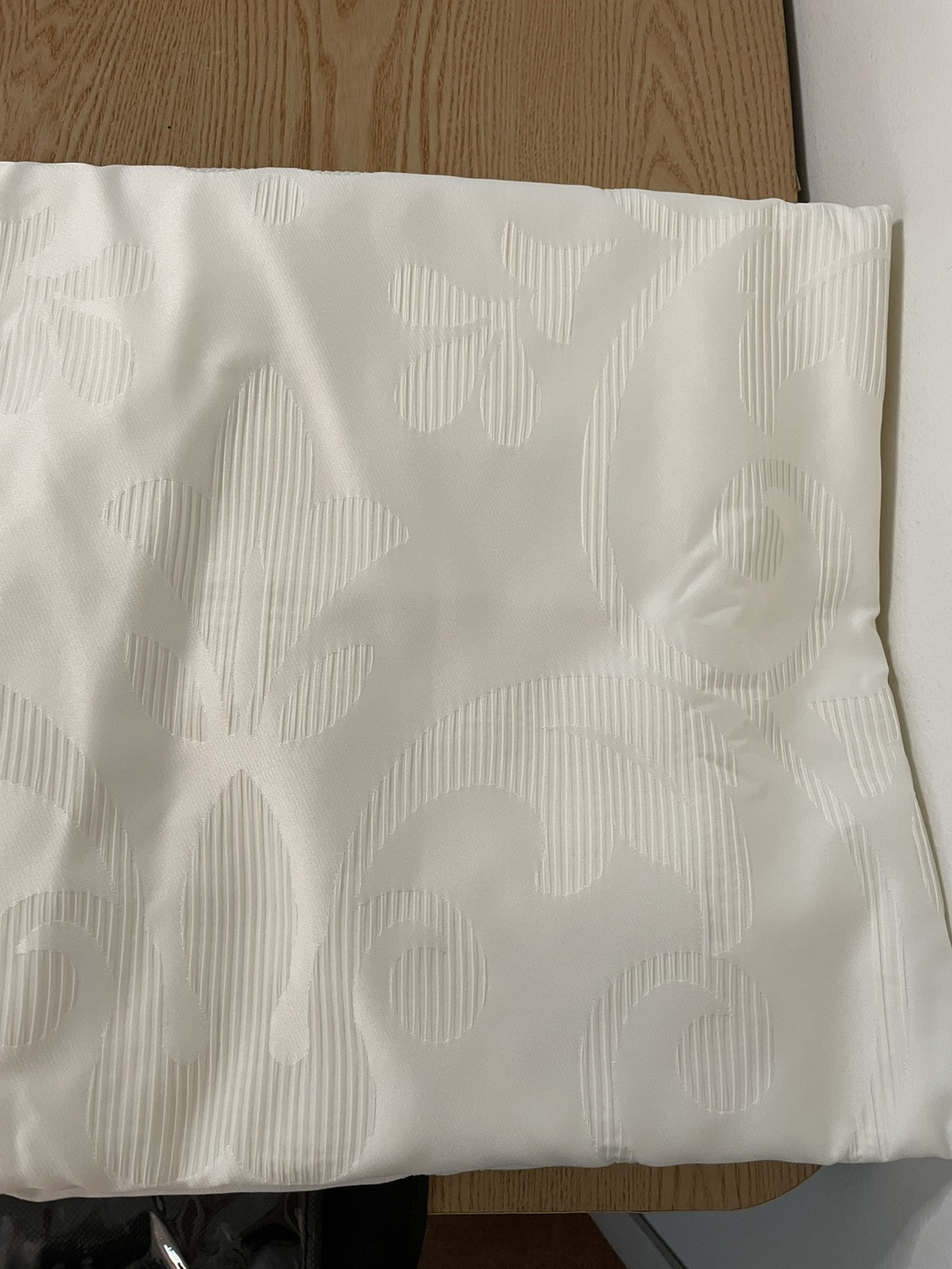 The Collection Pinch Pleat Scroll Lined Window Curtain Panel Pearl 36”x84”