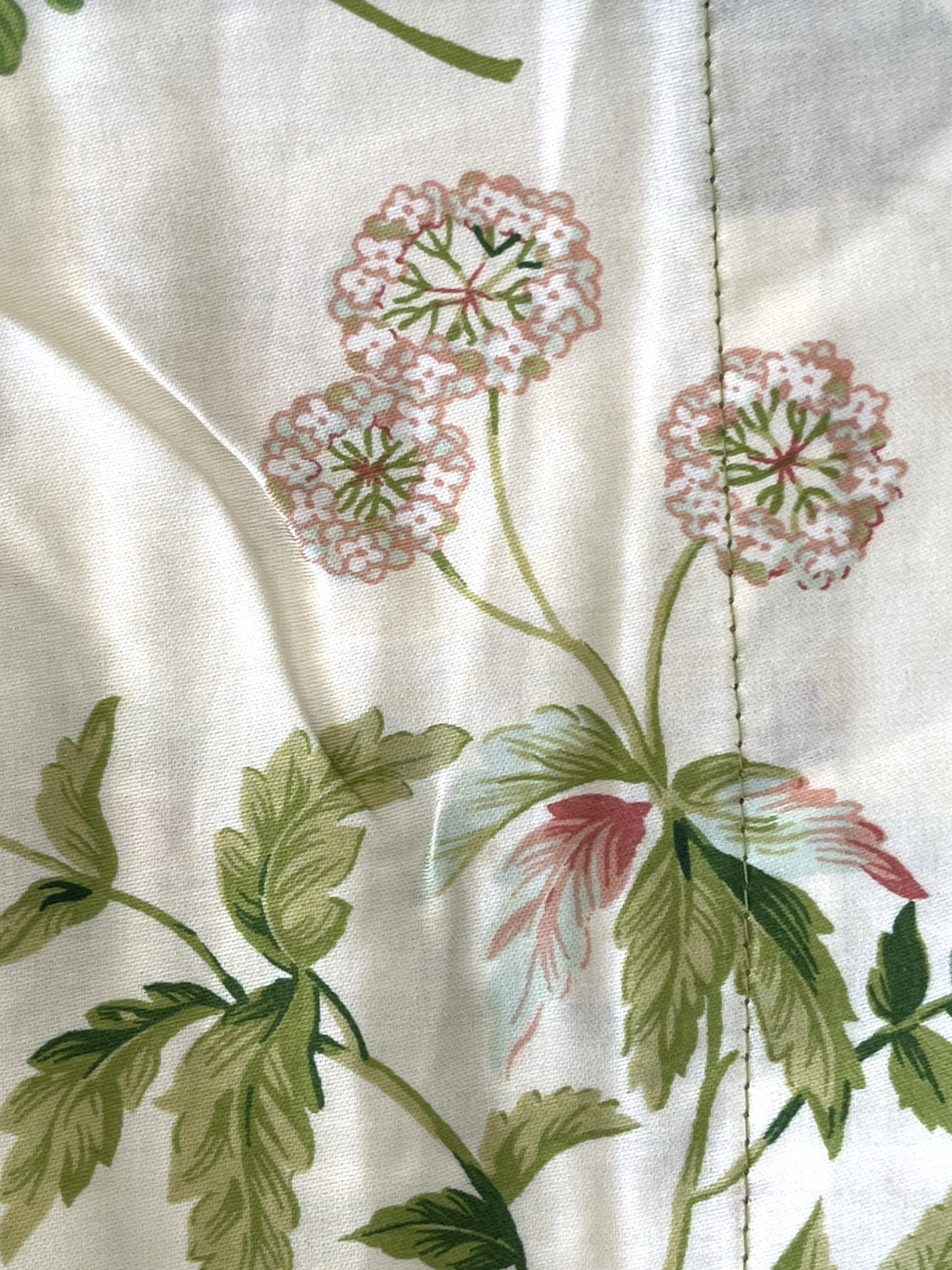 2 Vtg Waverly Williamsburg Floral Button Pleated Valances Botanical 19” X 48”