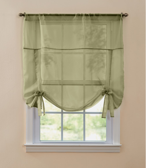 NEW~BRYLANE HOME ~ (One) Drape Shade ~ Sage Green 32″W x 44″L 100% Polyester