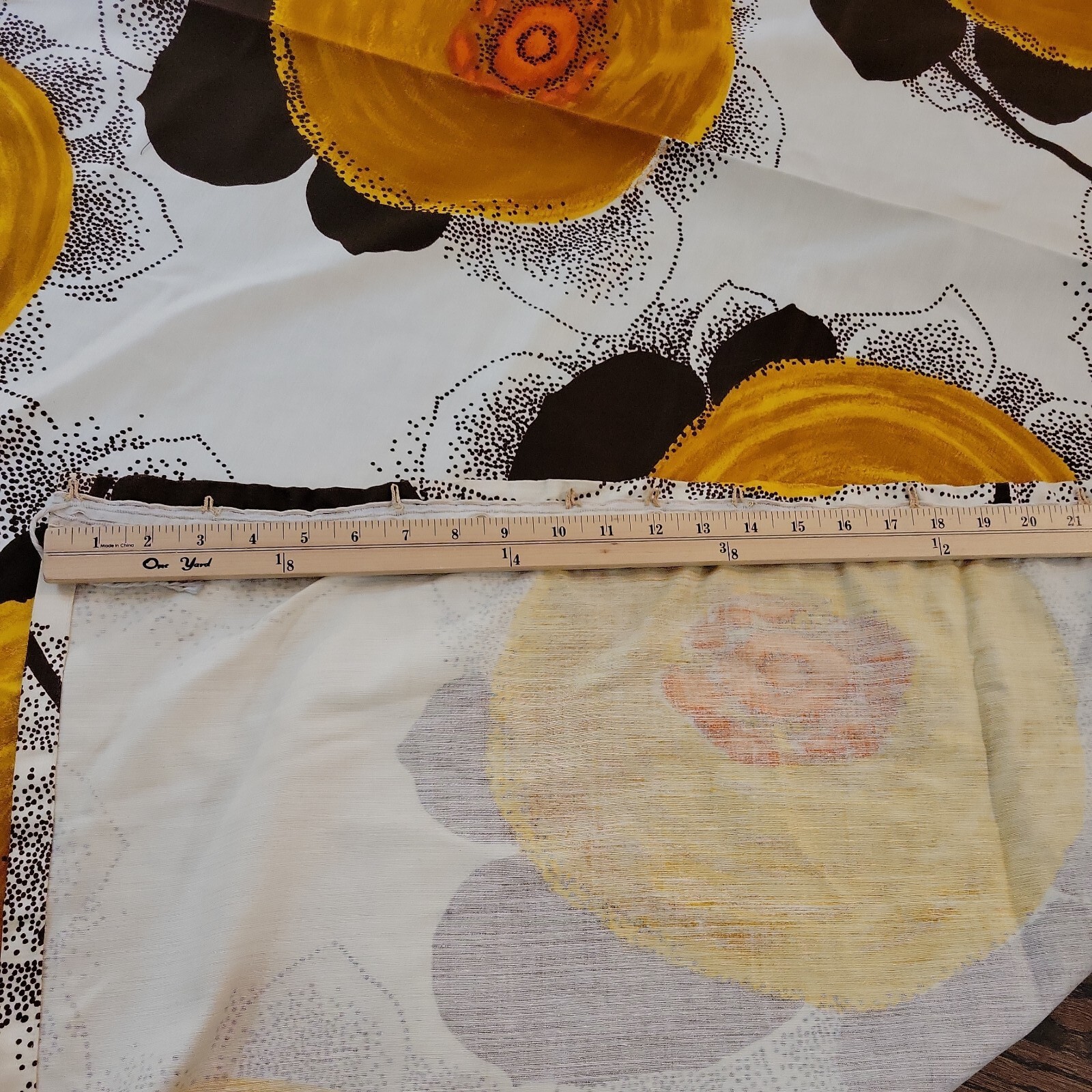 VINTAGE Mid Century Modern Retro 134″ L 92″ H Curtain Panel Fabric Dekoplus