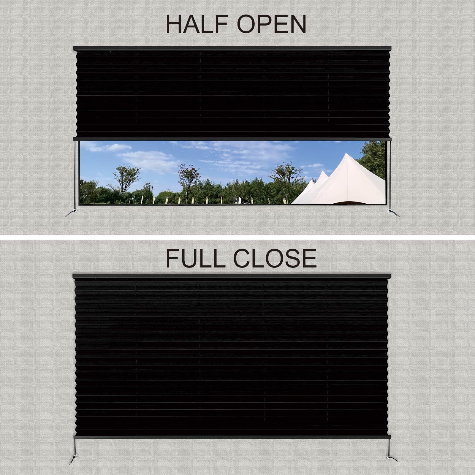 SHADEPLUS RV Pleated Blinds 32×24 Blackout Window Shades Camper Motorhome