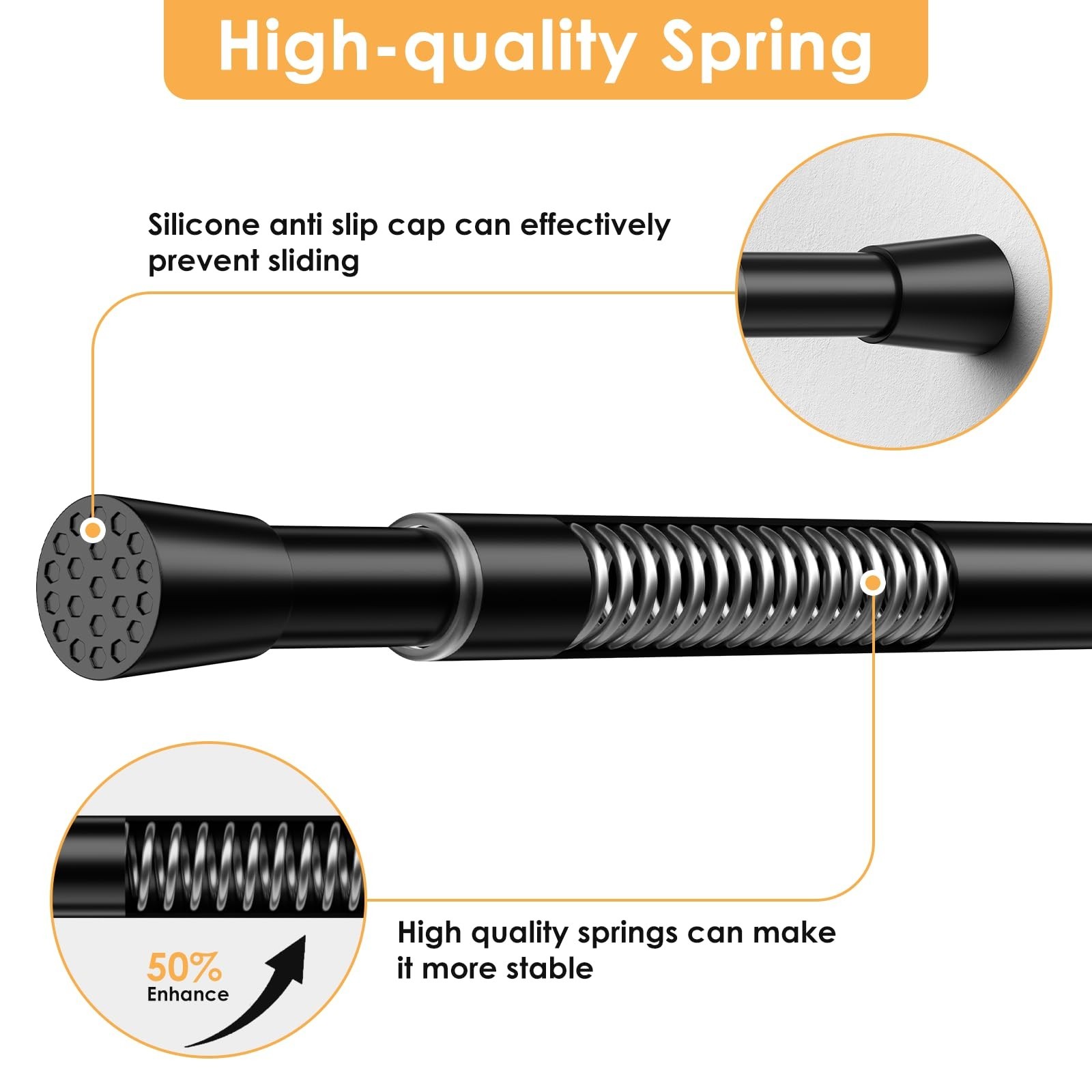 2 Pack Tension Curtain Rod 8 to 12 Inch, DIY Mini Spring Curtain Rods No Dril…