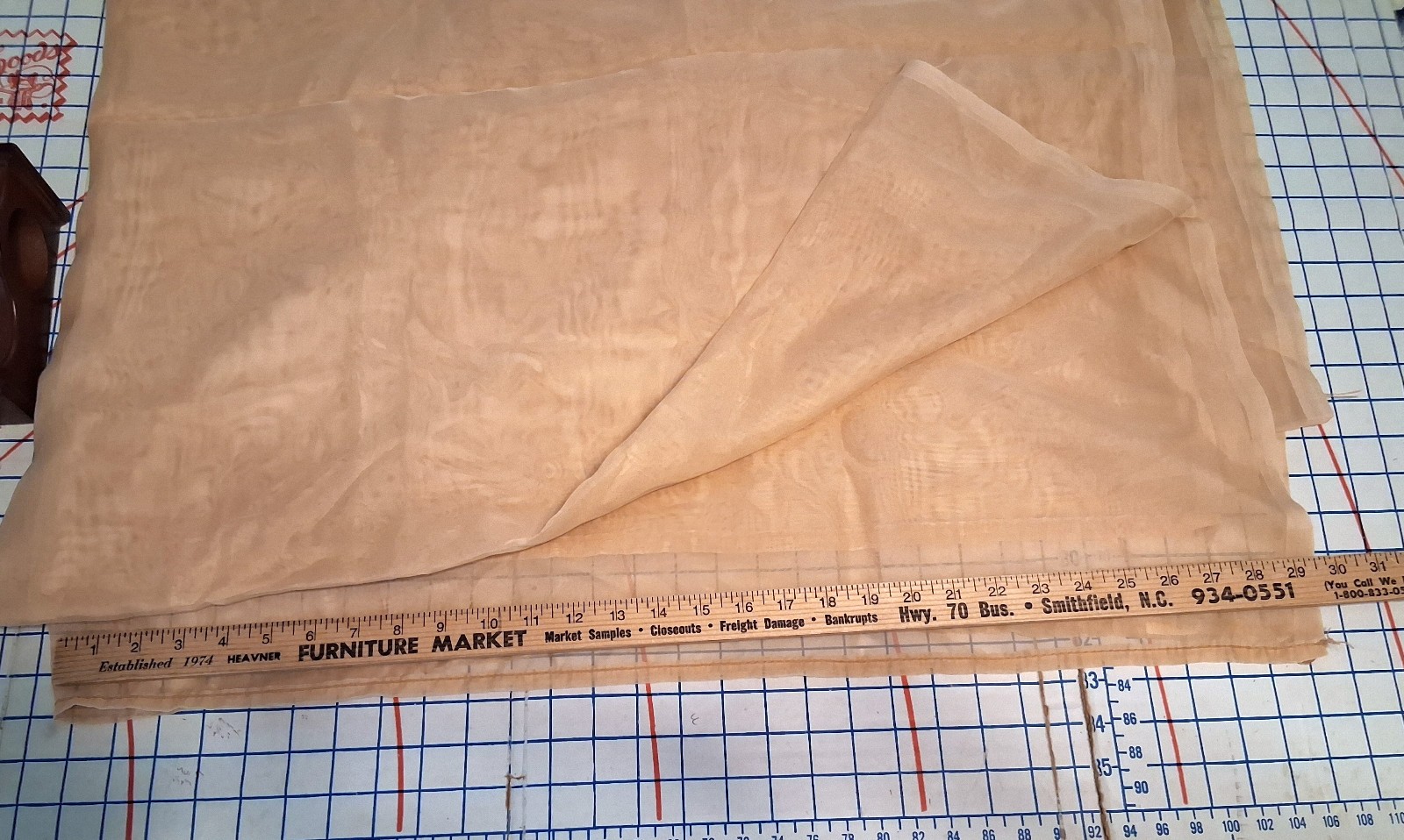 Two Gold Sheer Window Scarves 60″ x 6 yd