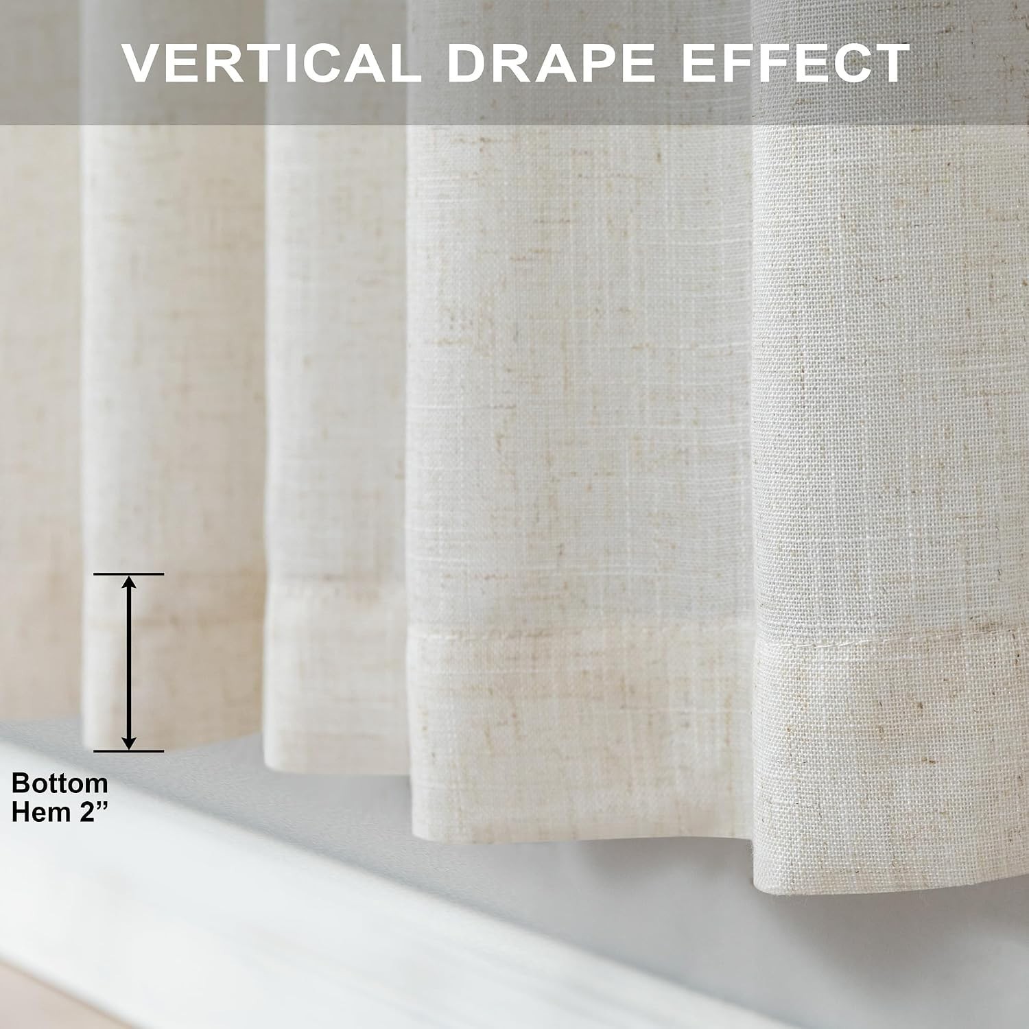 Light Filtering Bedroom Drapes – 36×96 Inches