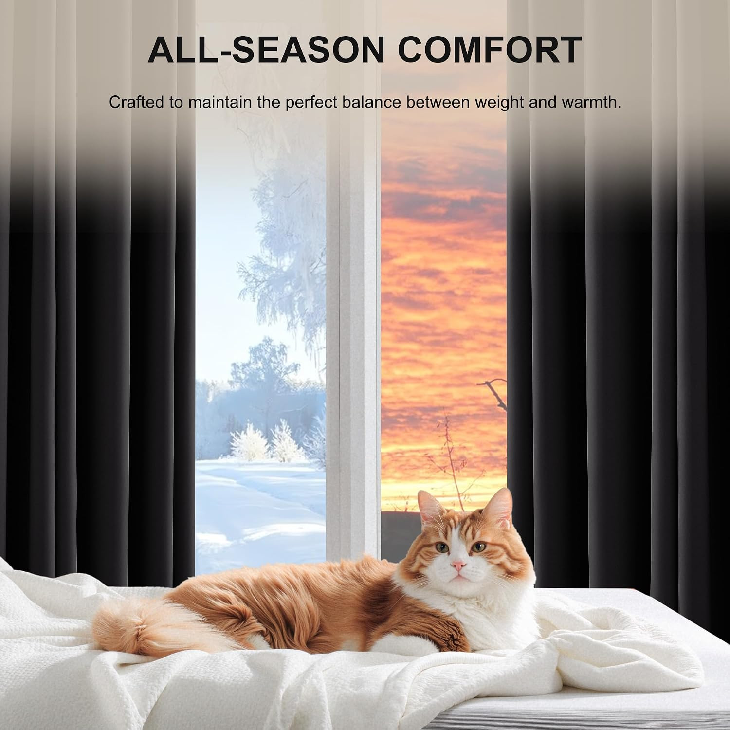 NICETOWN 100% Black Out Kitchen Curtains 36 Inch Length, Rod Pocket Short Window
