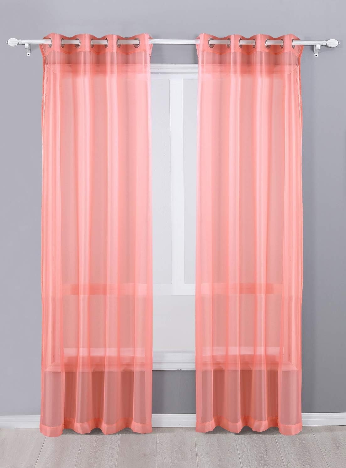 YHSF Grommet Sheer Curtain set 2 panel 54×84 Inches 2 panel Pack