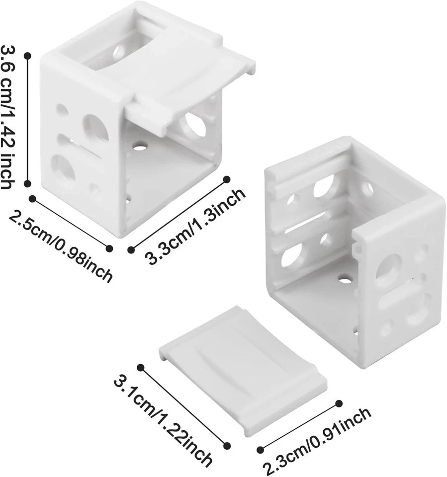 12 Pcs 1 Inch Blind Brackets Mini Blind Brackets Blinds Box Mounting Bracket Win