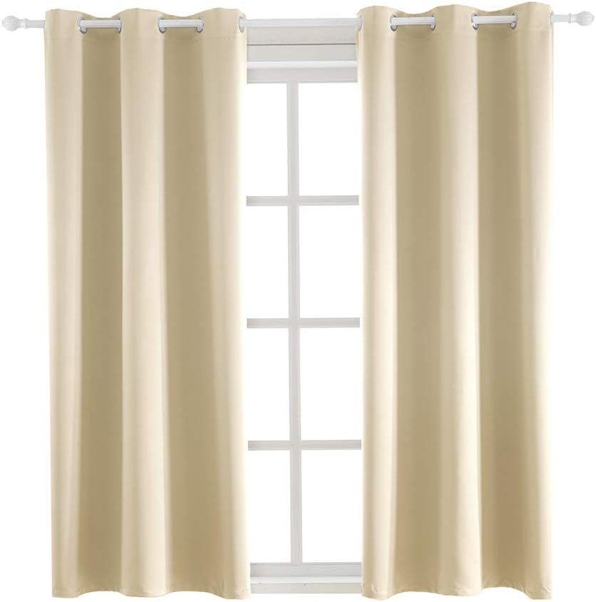 Inherent Flame Resistant Thermal Insulated Blackout Curtains Darkening Indoor Wi