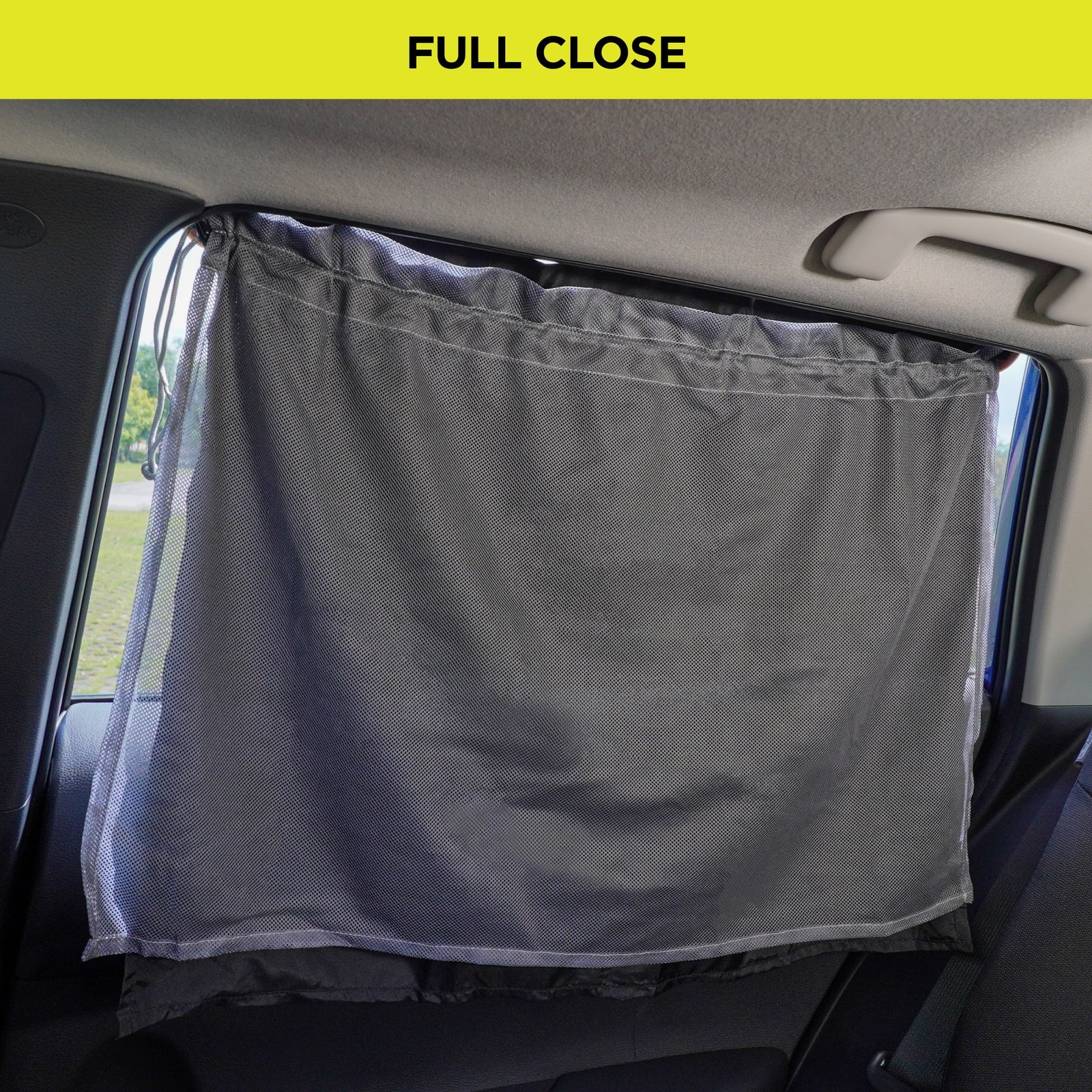 (2pack) Auto Drive Universal Side Window Suction Cups Grey Curtain Sun Shade
