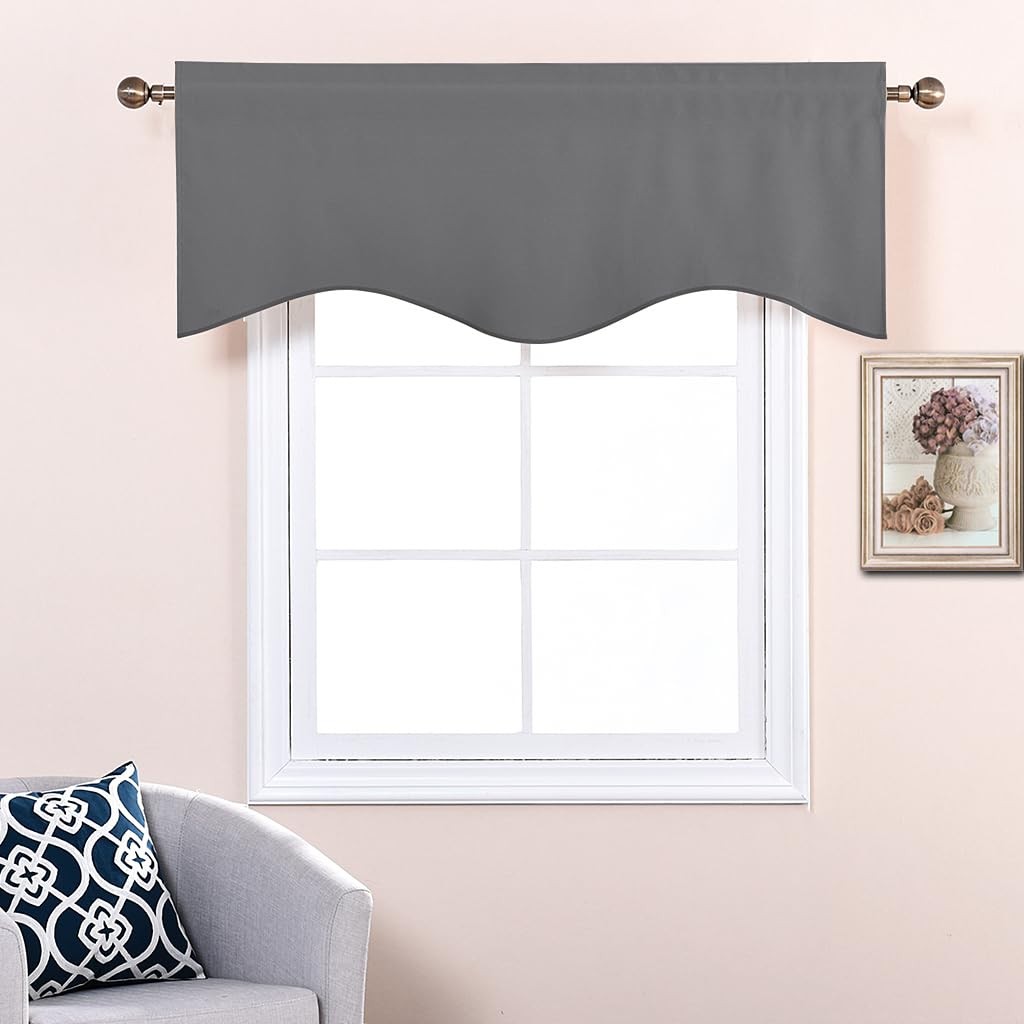 NICETOWN Valances for Windows – Home Decoration Measures 52 inches Wide by 18…