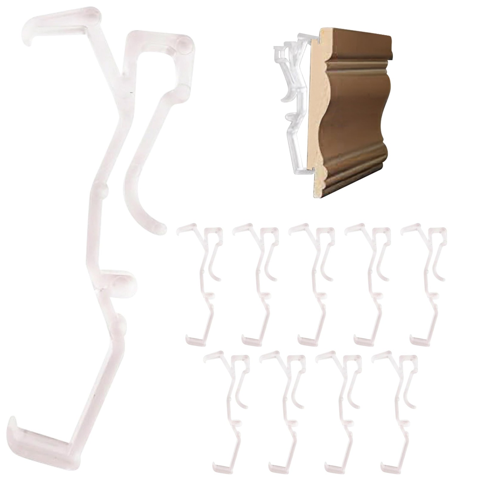 2.5 Inch Clear Window Blind Valance Clips, 10 Pack