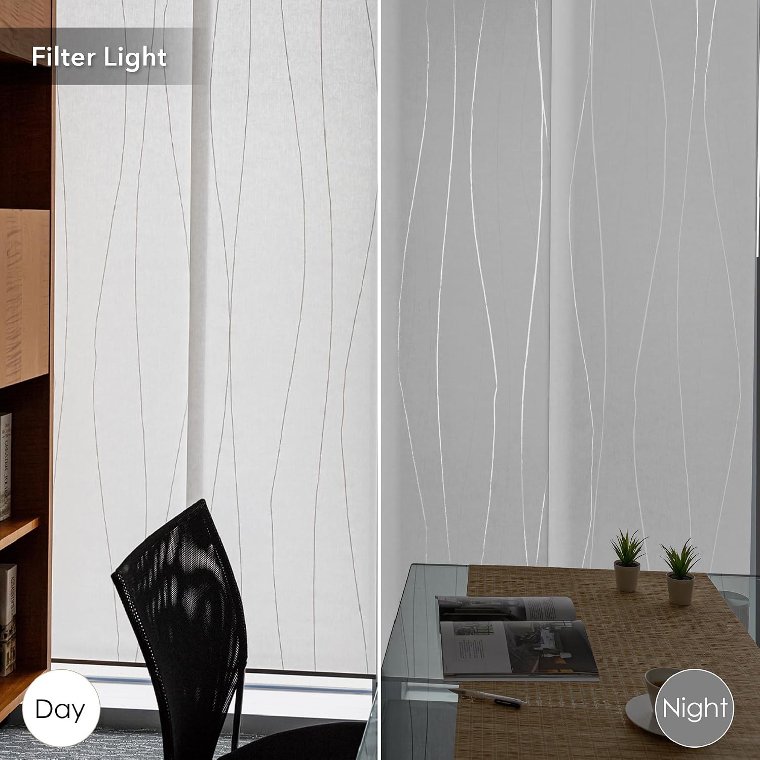 Adjustable Sliding Panel Track Blinds, White Vertical Blinds, Extendable Track