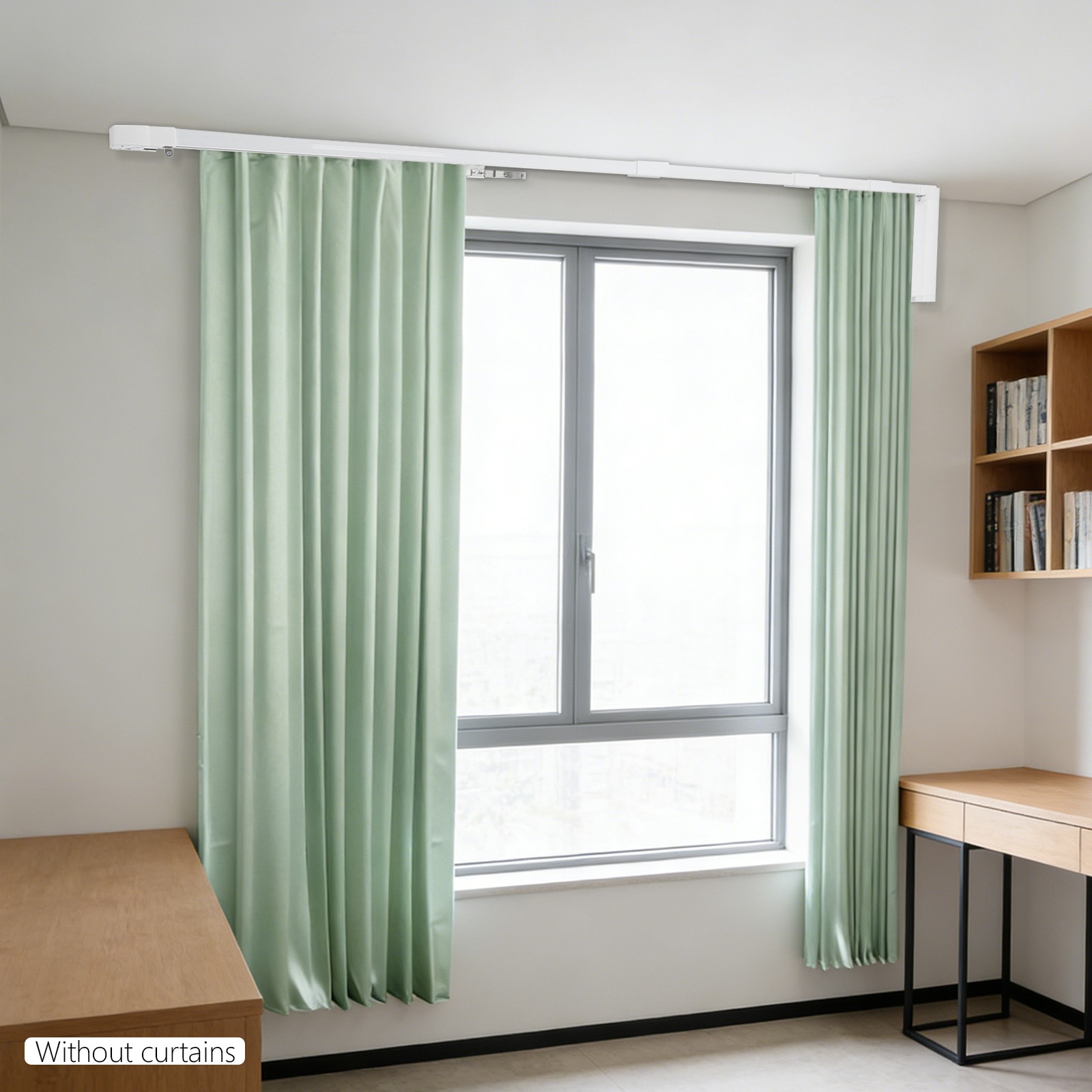 Curtain Track/Electric Curtain Rail w/ Remote Control,Adjustable 120-320cm L