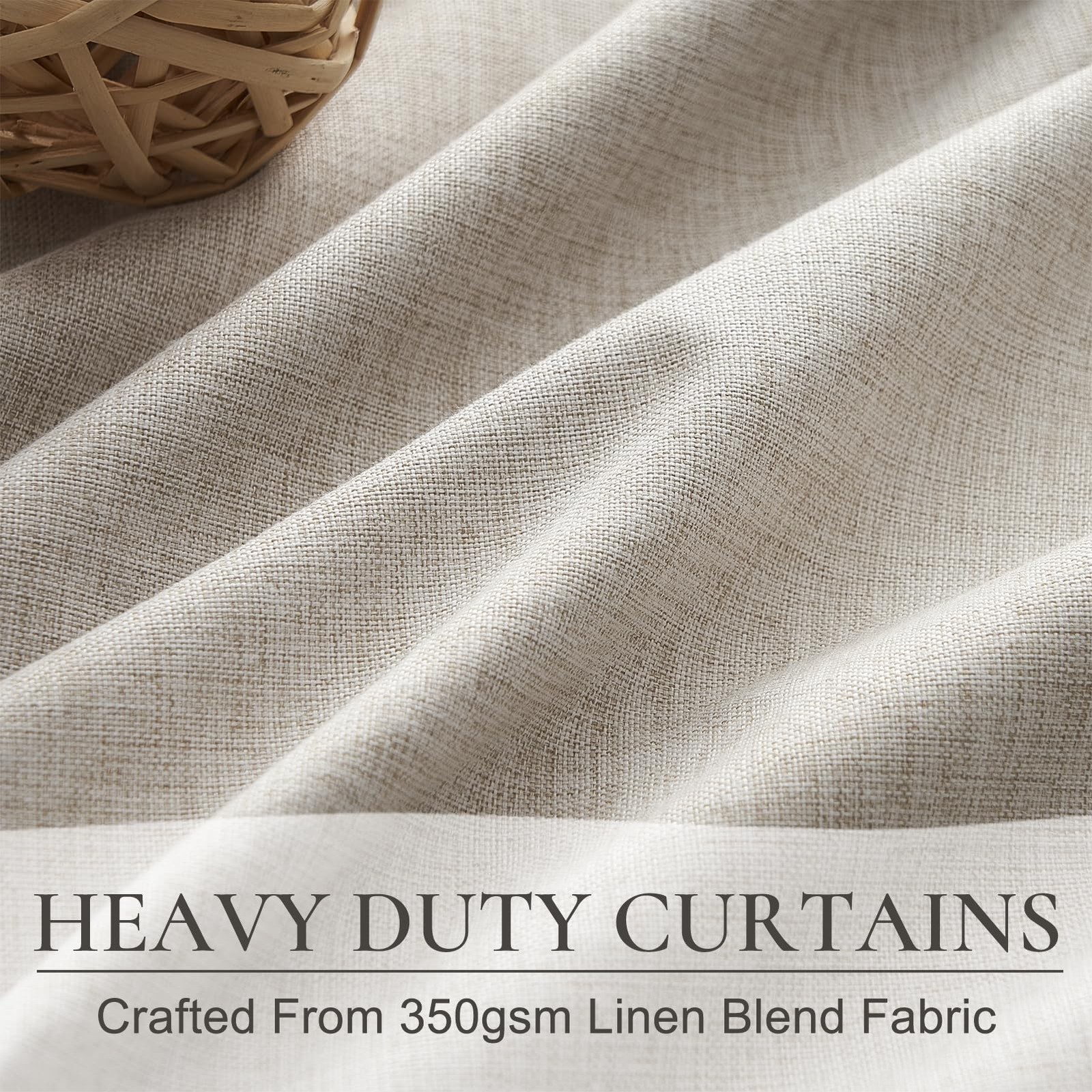 70 Inch Extra Wide Blackout Curtains 108 Inches Long for Living Room, Pinch P…
