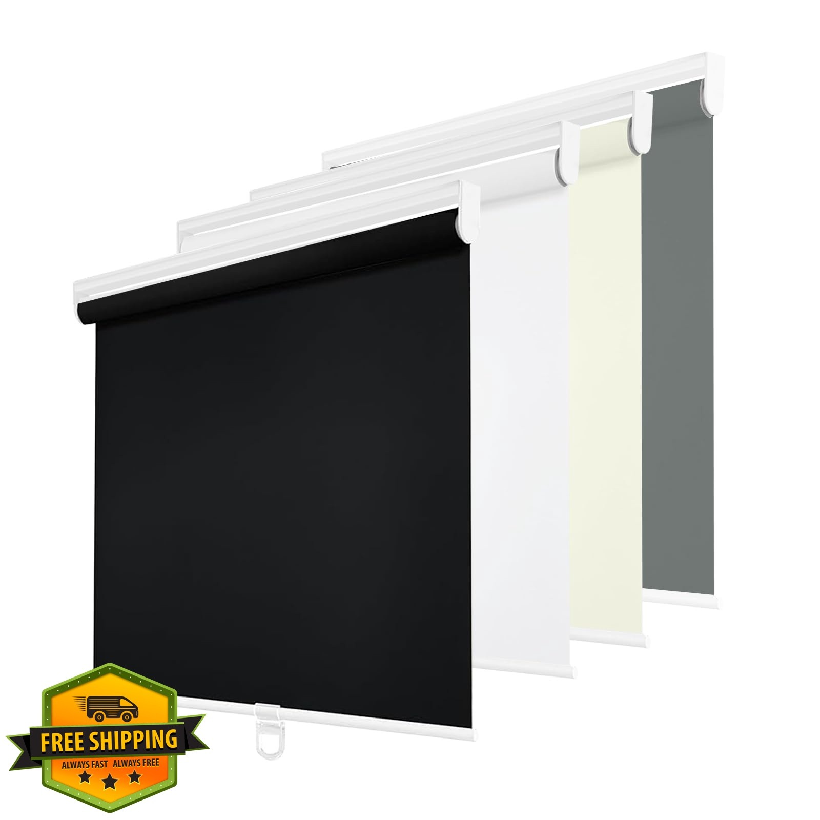 Changshade Black 70″wx72″h Blackout Roller Shades