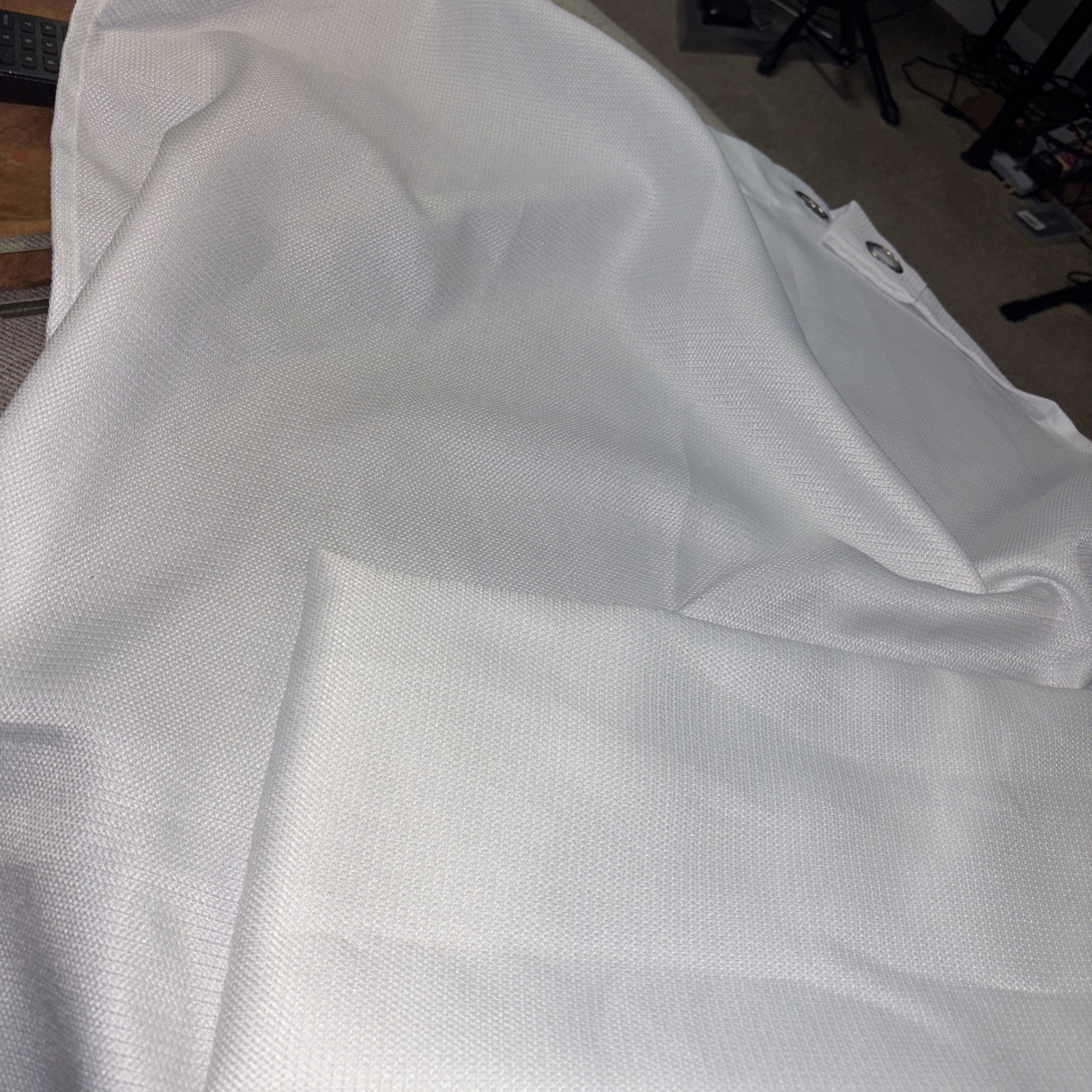 Linen Kitchen Curtains 45 Inch Length, 30″W x 45″L (Pack of 2) Grommet White
