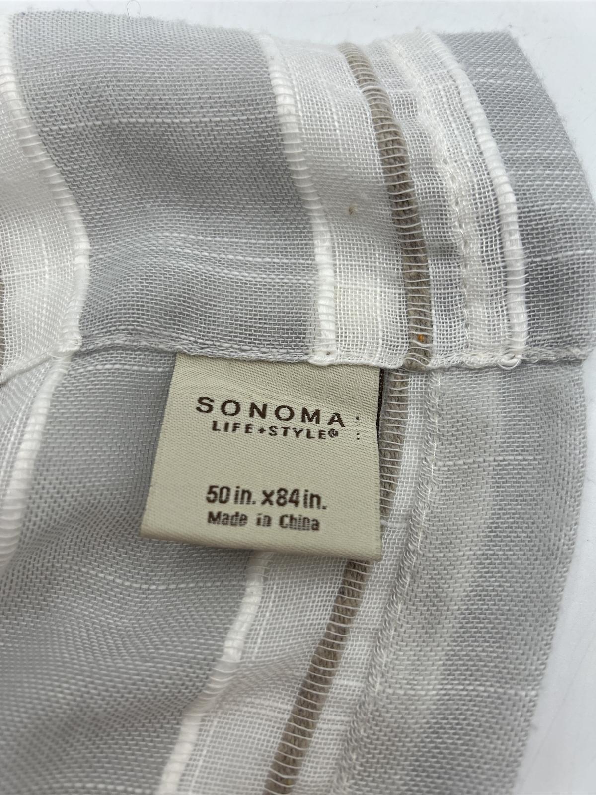 Sonoma Curtains 2 Panel Set Rod Pocket Short Curtain Linen Textured 50×84 Inches