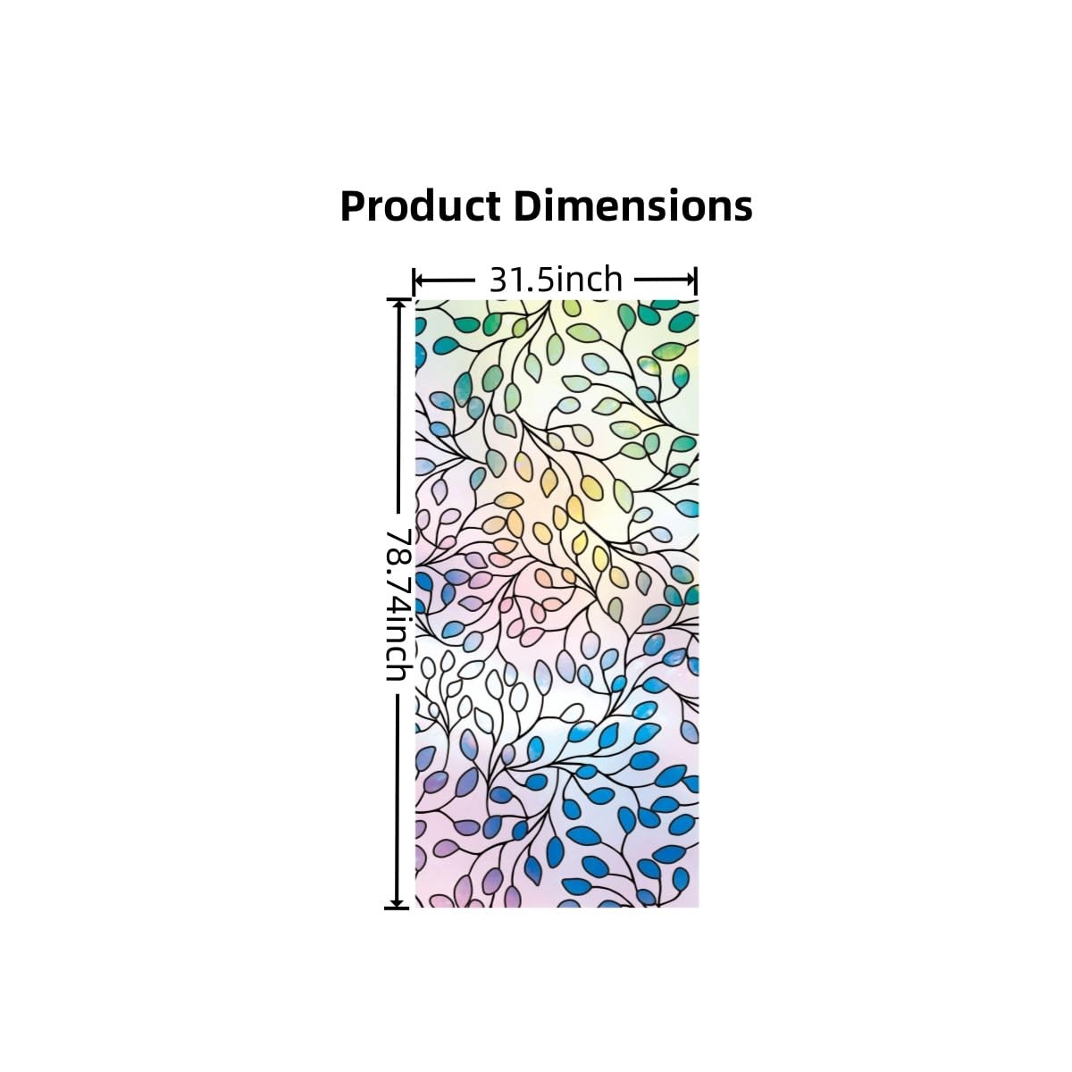 Colored Leaves Privacy Window Film with UV 31.5″ x 78.7″, Leaves_017