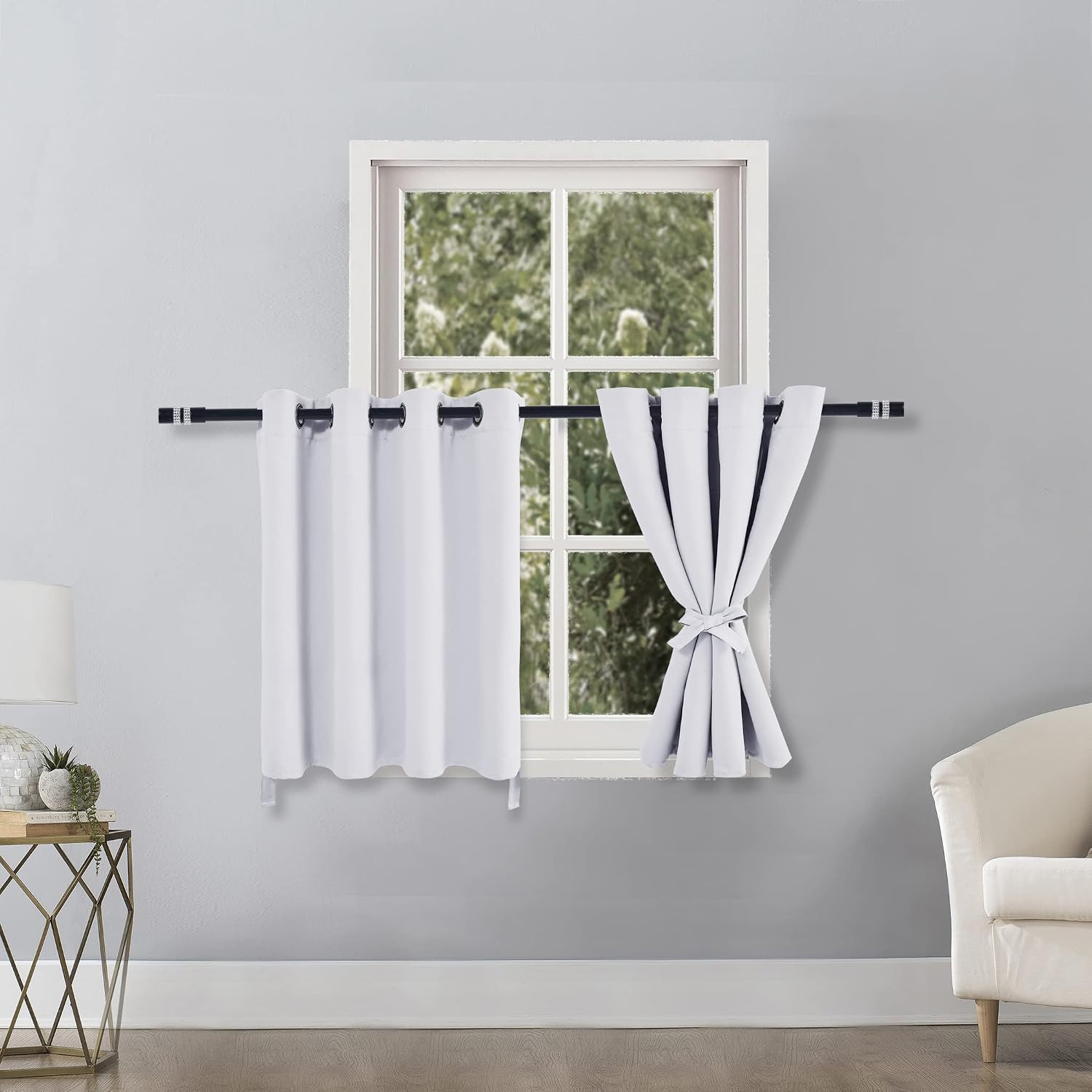 RV Blackout Curtains 52×36 Thermal Insulated Window Panels 2 Pack Tie