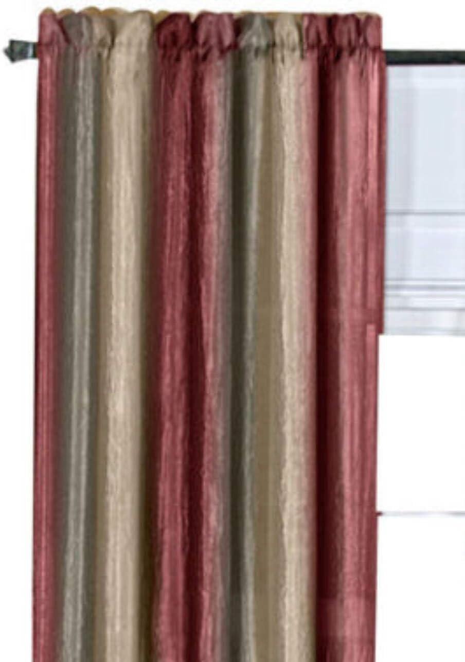Ombre Panel Light Filtering Semi-Sheer Window Curtain – 84 Inch Length, 50 Inch