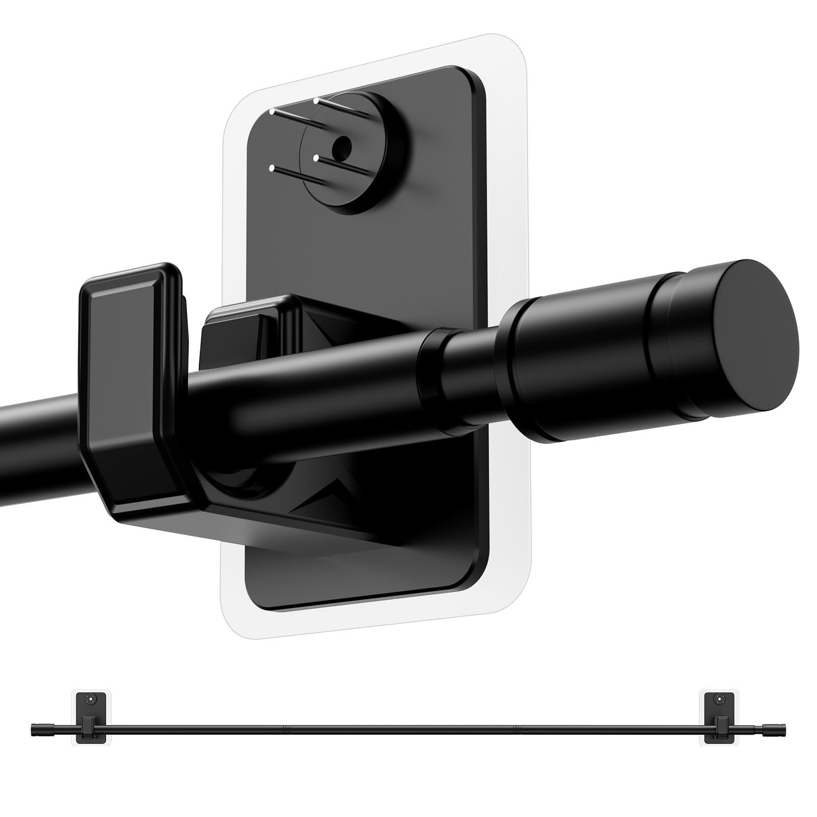 2.0 Upgraded No-Drill Curtain Rod for Windows 48 to 84 inches – Renter-Fri