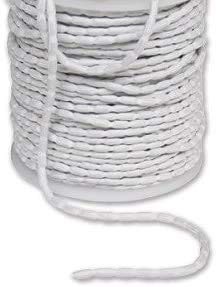 Weighted Drapery Tape Cording 1/8 in White Vinyl 3 Yards