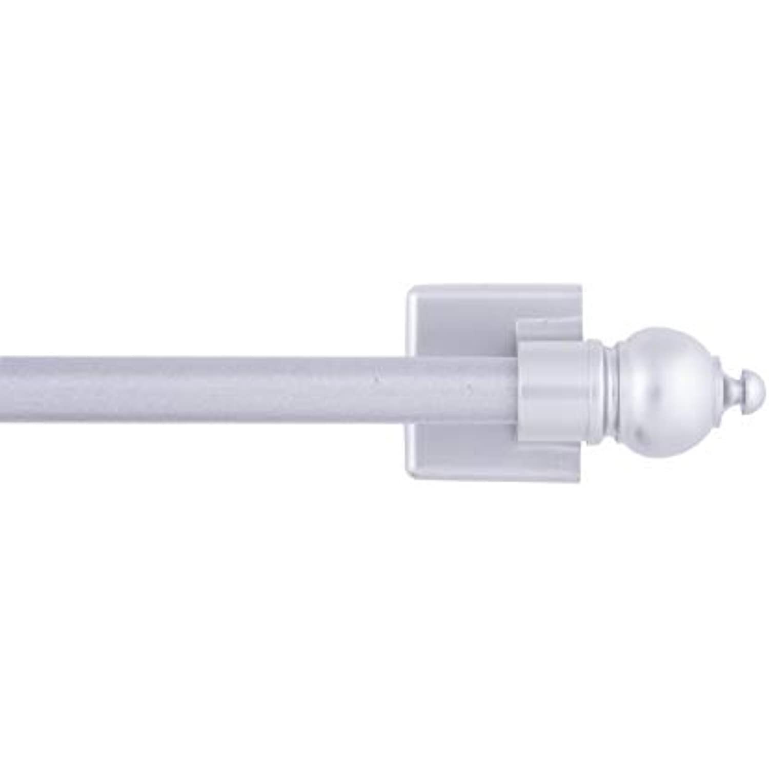 Kenney 40343 Silver 7/16″ Multi-Use Adjustable Petite Cafe Magnetic Rod, 16-28″,
