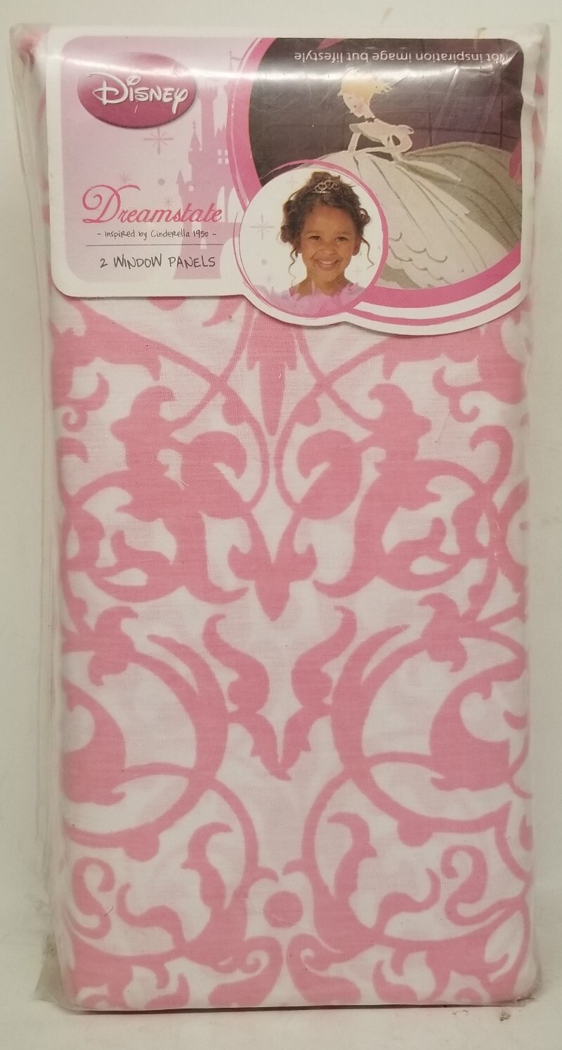 DISNEY Princess DREAMSTATE Pink Curtains – 2 Panels 42×84 – New In Pkg.