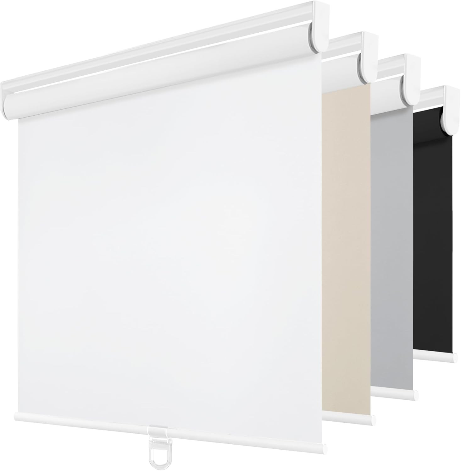 Cordless Blackout Roller Shades for Windows, Thermal 36″W x 72″H White