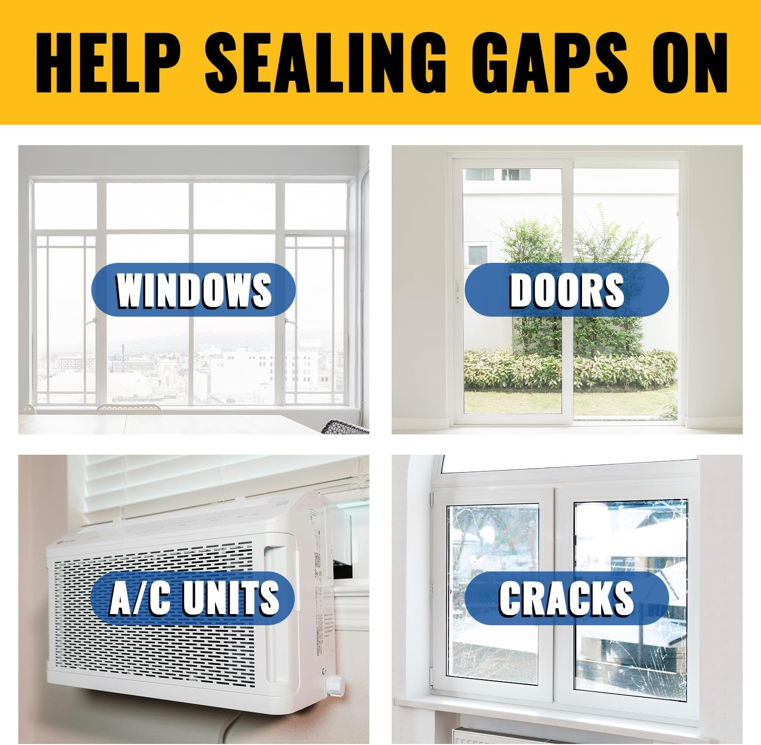 Transparent Window Weather Sealing Tape for Winter, 2 Inch x 120 FT (40 Yards) W