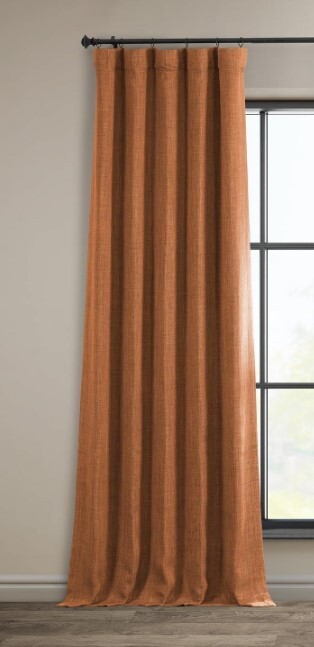 HPD Half Price Drapes Faux Linen Room Darkening Curtains 1 Panel 50W X 120L