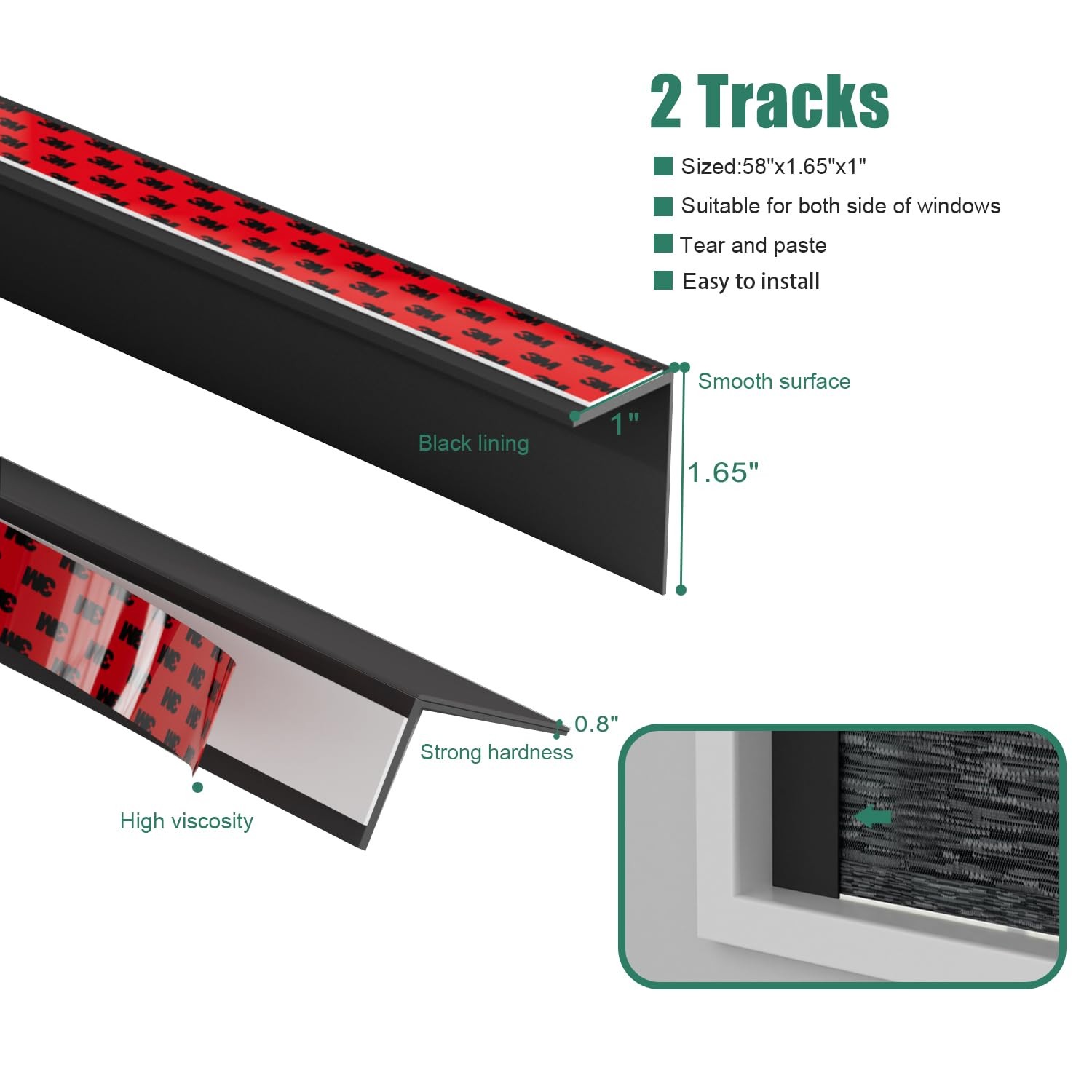 Bliwans Light Blocking Strips For Window Shades And Blinds 100 Blackout Pvc