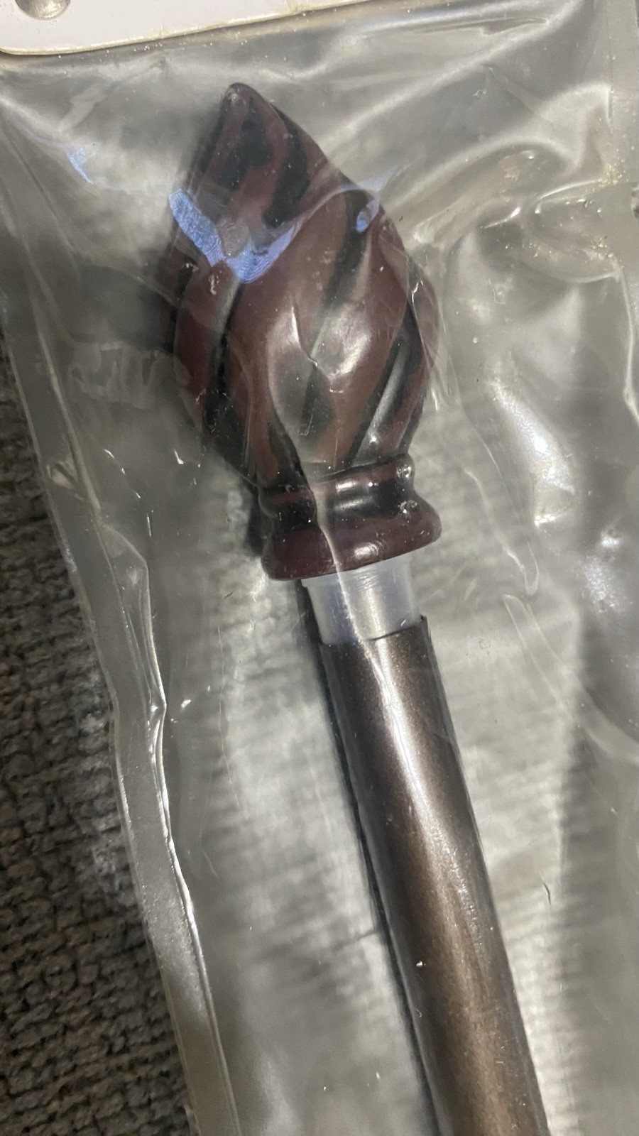 Brown Adjustable Curtain Rod, 28-48 Inches Long .