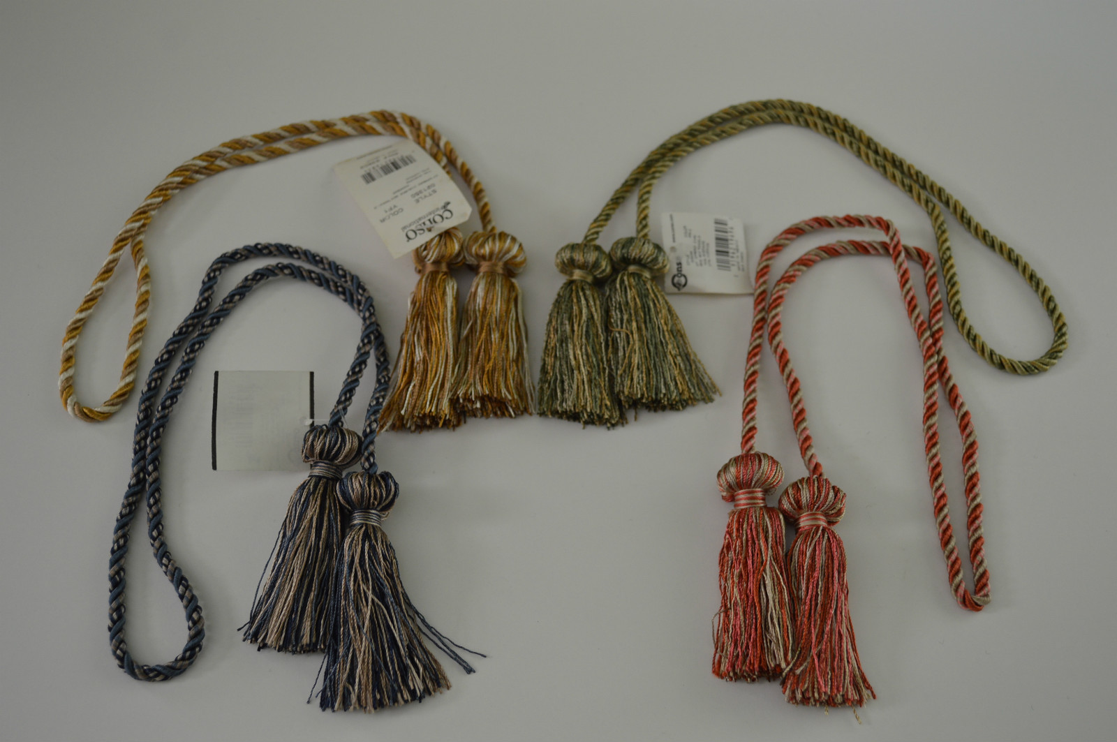 Curtain & Chair Tie Back – 27″spread w/ 3″ tassels – 7 colors ways!!!