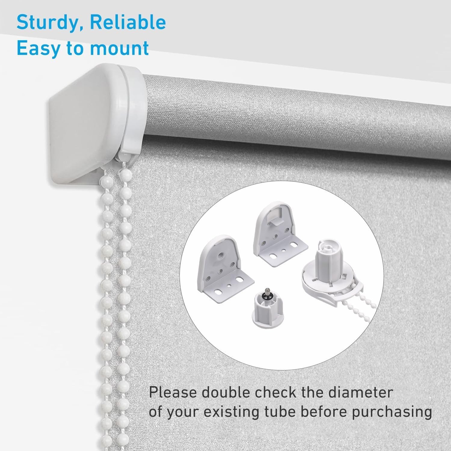 25mm Metal Bracket Upgrade Kit for Roller Blinds – Includes End Plug & More