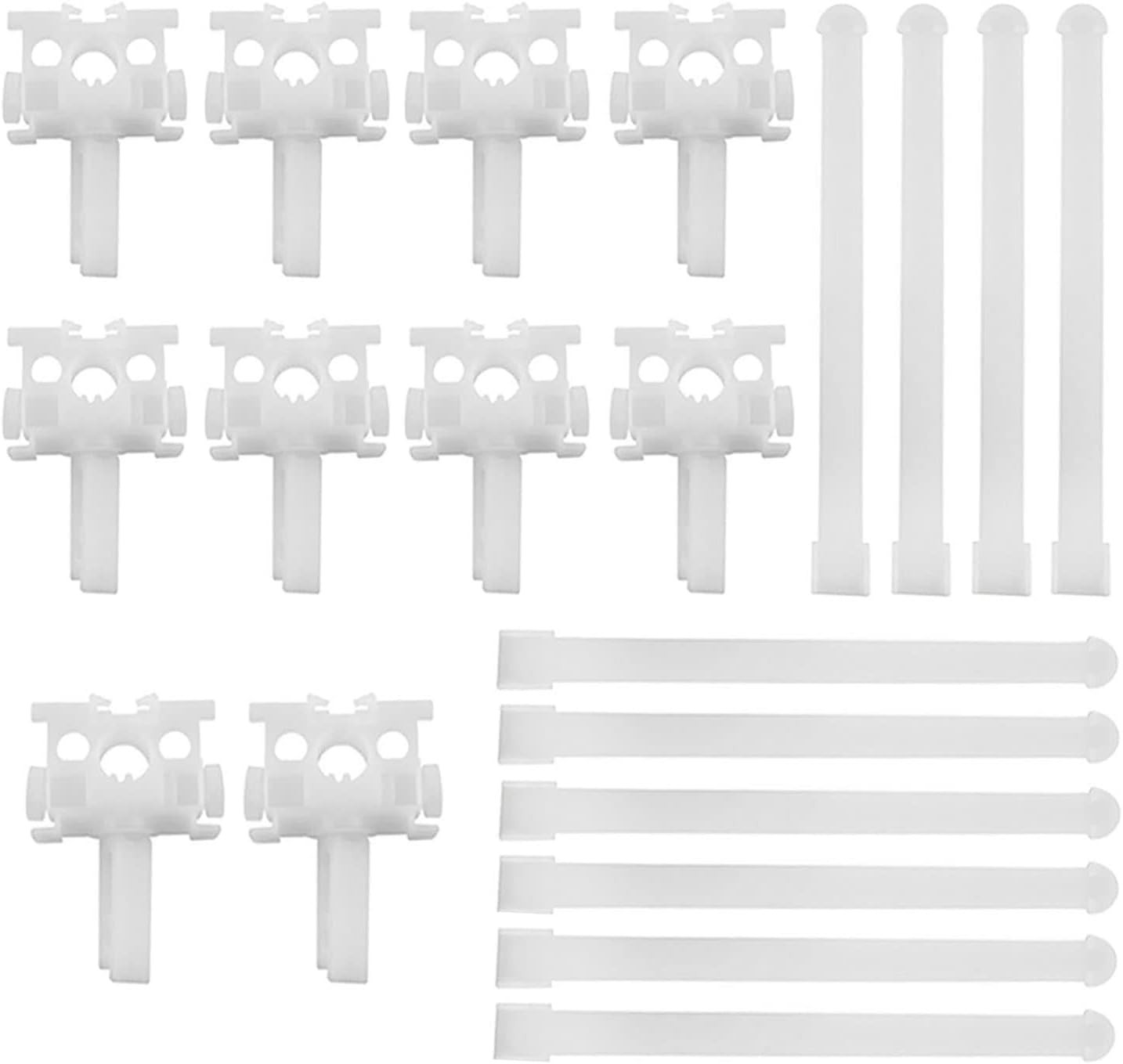 10PCS Vertical Blind Repair Carrier Bracket 2*1.2 inches, White