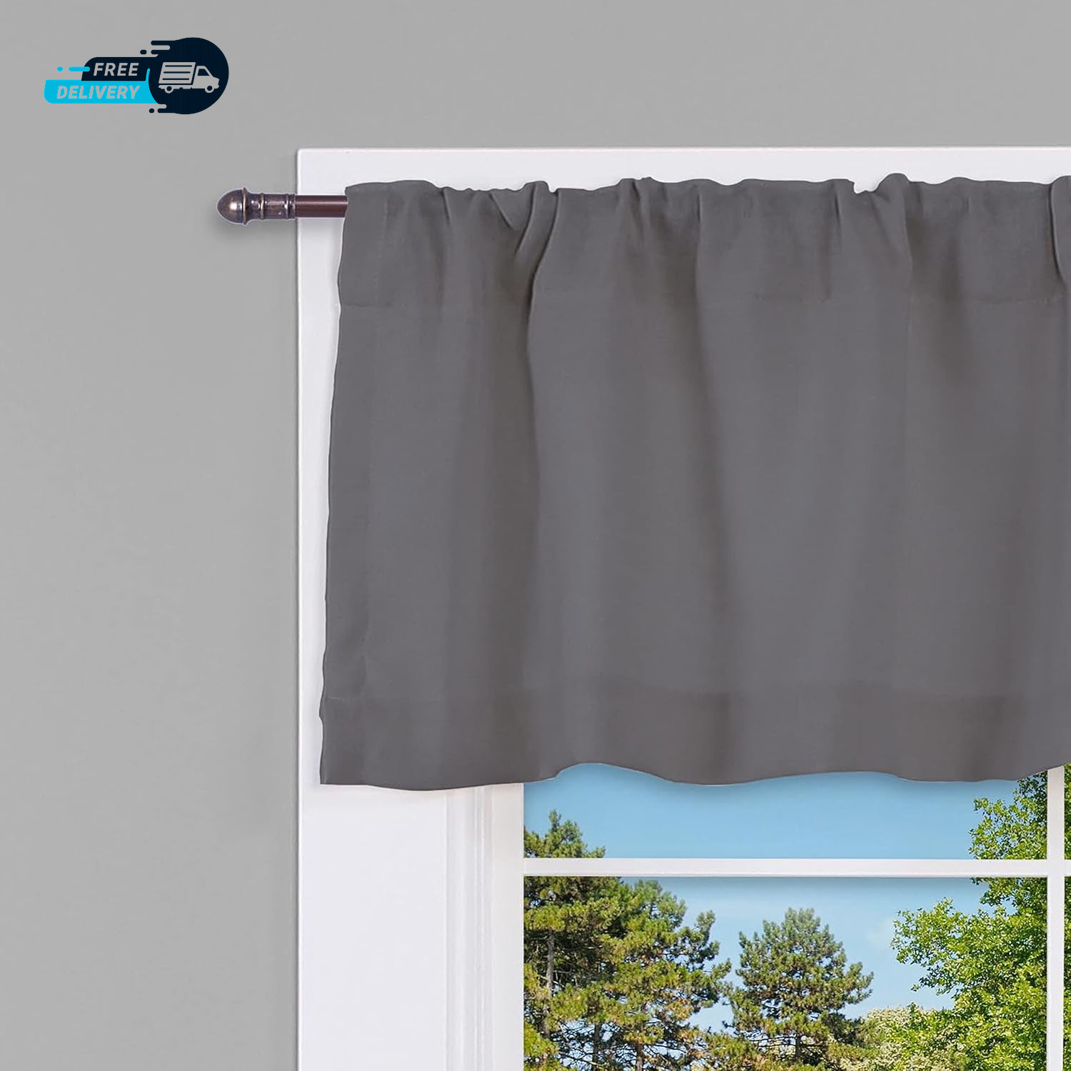28 48 In. Adjustable Petite Café Curtain Rod 2 Pack 7/16 In. Diameter Bronze