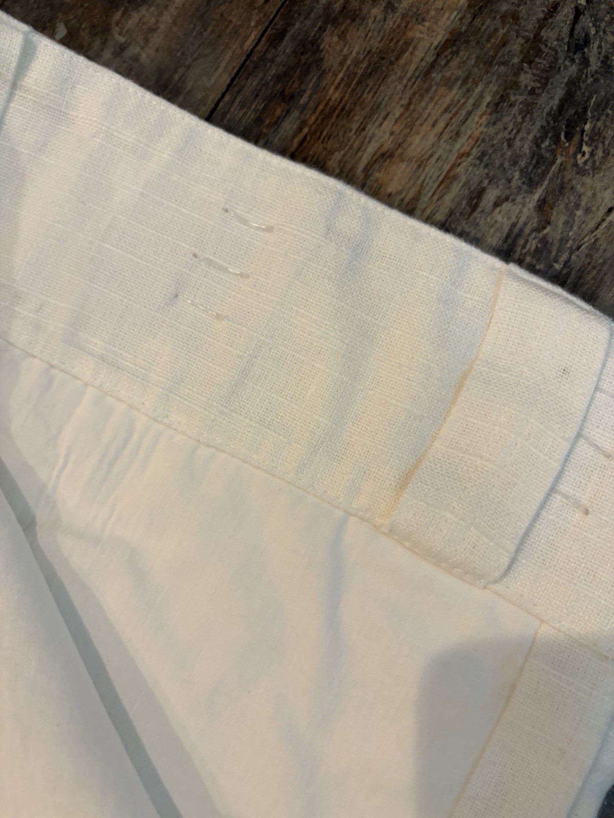 Pottery Barn Emery Linen Curtain Light Filtering White 50” x 84” No Hooks