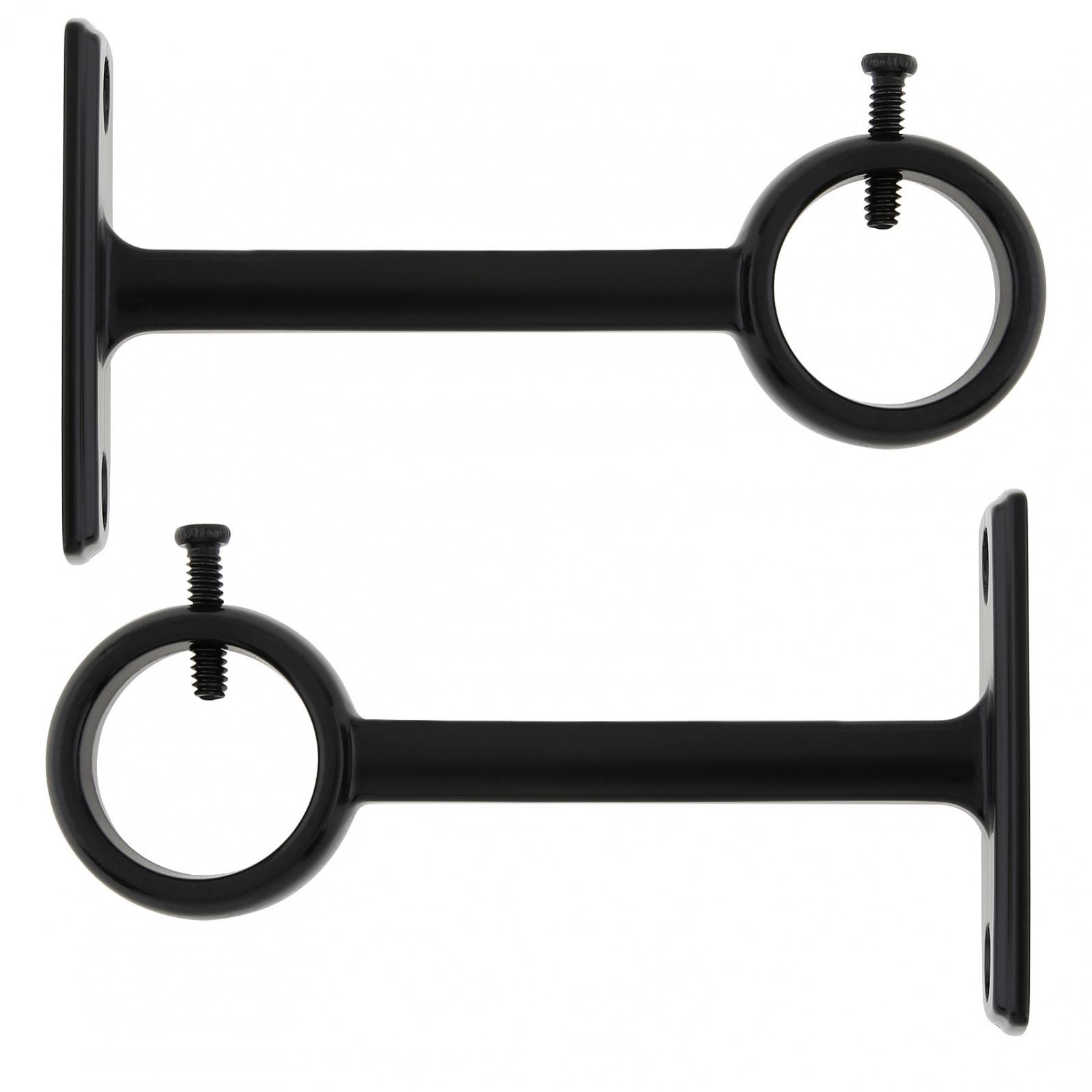 Ceiling Mount Curtain Rod Brackets 2 Pack Hooks Hangers for 1 Inch Drape Pole