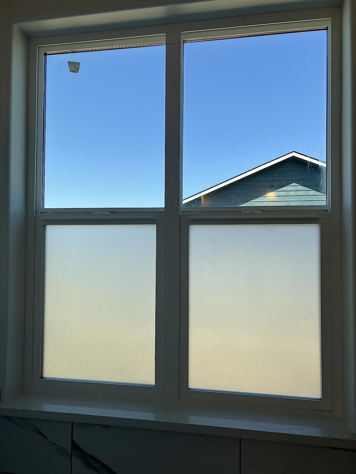 Frosted Privacy Opaque Window Film Self-adhesive White Pure Glass Sticker Tint