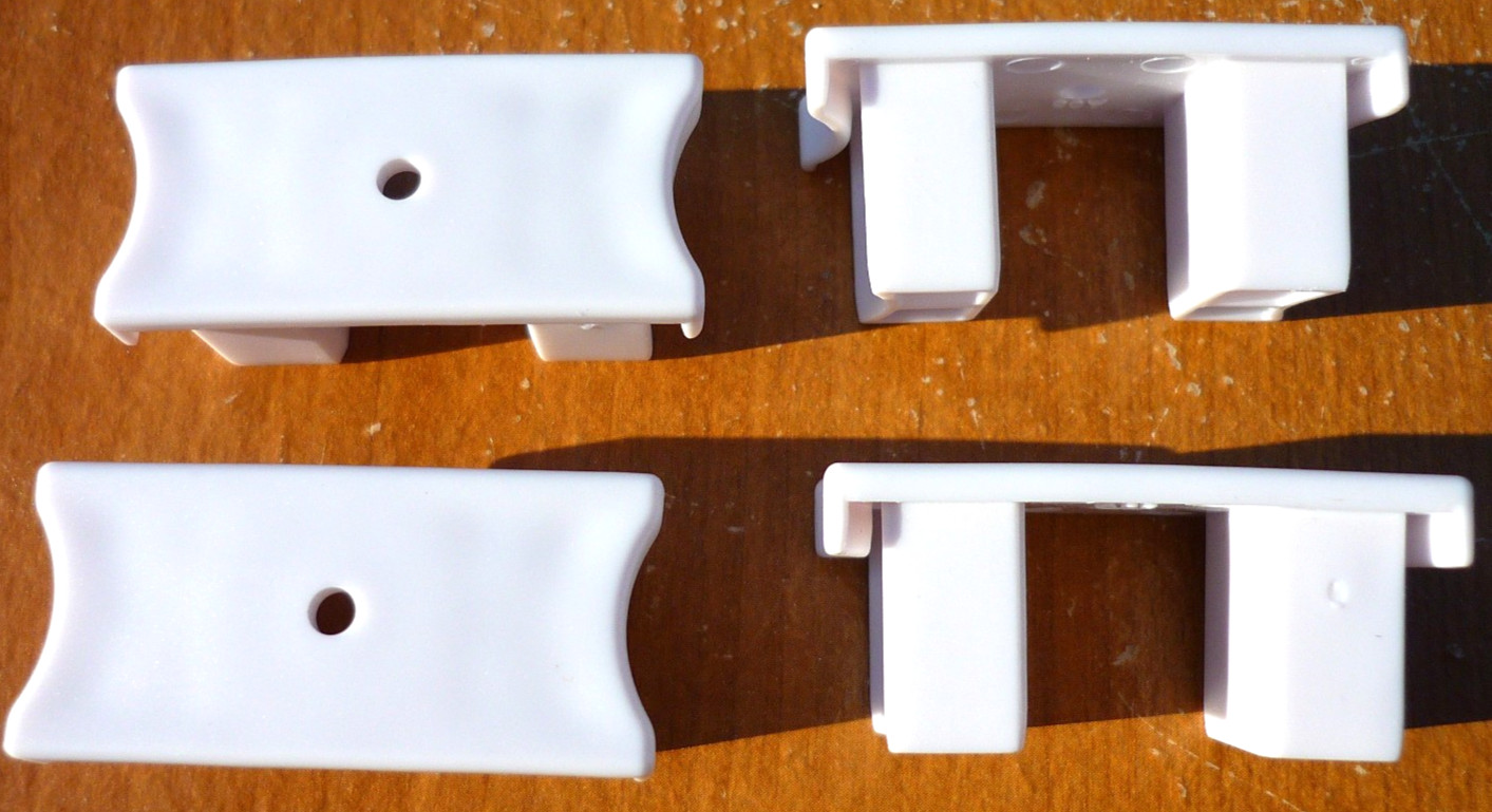 (4) Home Depot Home Decorators Collection Bottom Rail End Caps 65101-10254-A