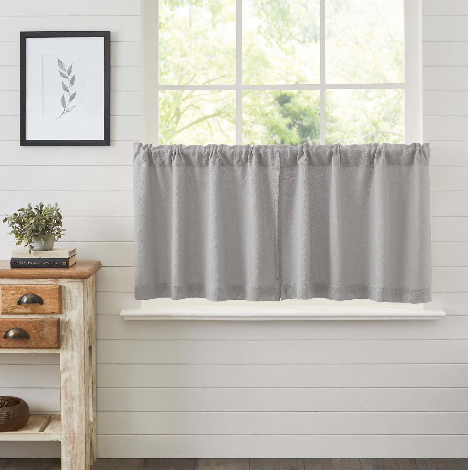 Burlap Dove Grey TIER SET 24″ Country Primitive VHC Brands Rustic Cabin Lodge