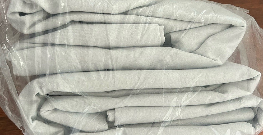 Sun Zero Pratt Tonal 2-Pack Lichtenberg Blackout Curtain Panel 100”x 96” White