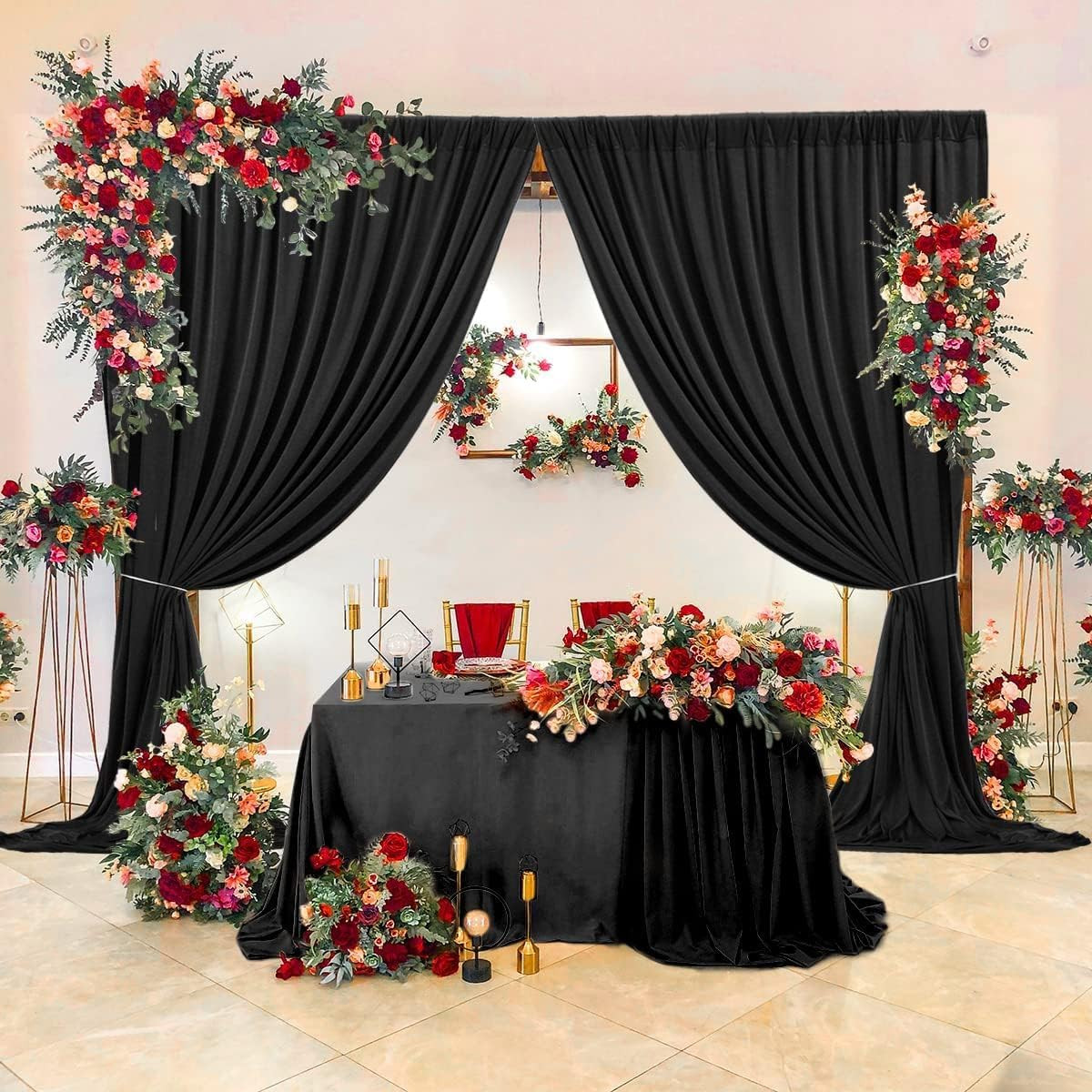 10 Feet X 10 Feet IFR Polyester Backdrop Drapes Curtains Panels with Rod Pockets
